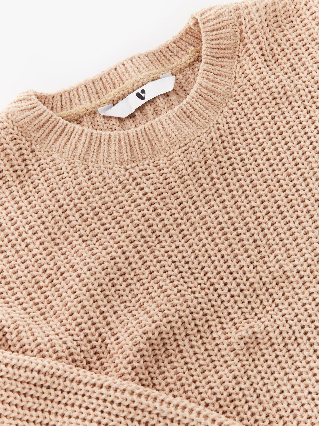 Image 3 of 4 of V by Very Girls Chenille Jumper - Beige