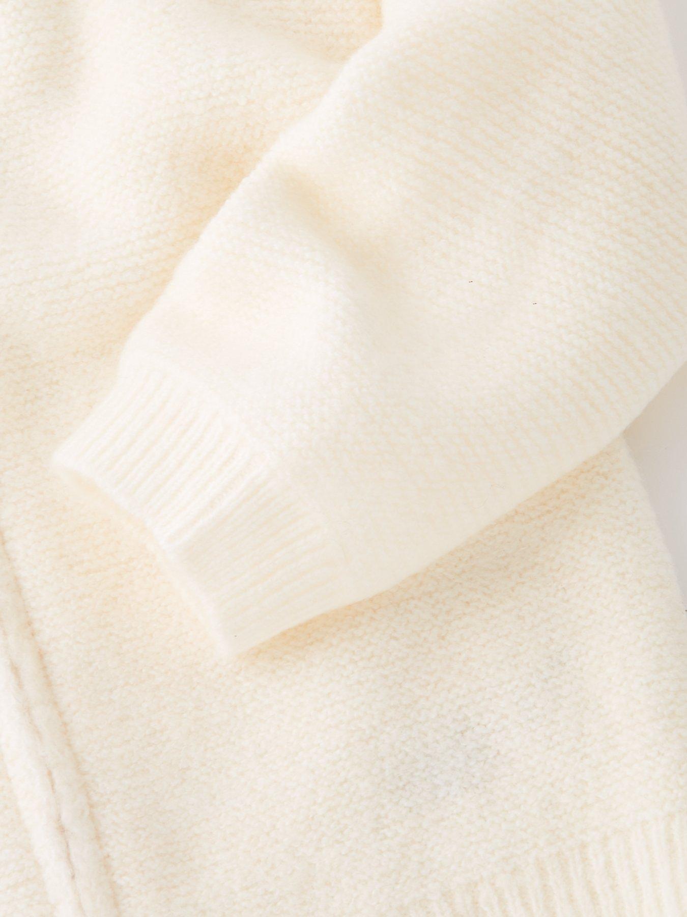 Image 3 of 4 of Mini V by Very Girls Zip Up Hooded Cardigan - Cream