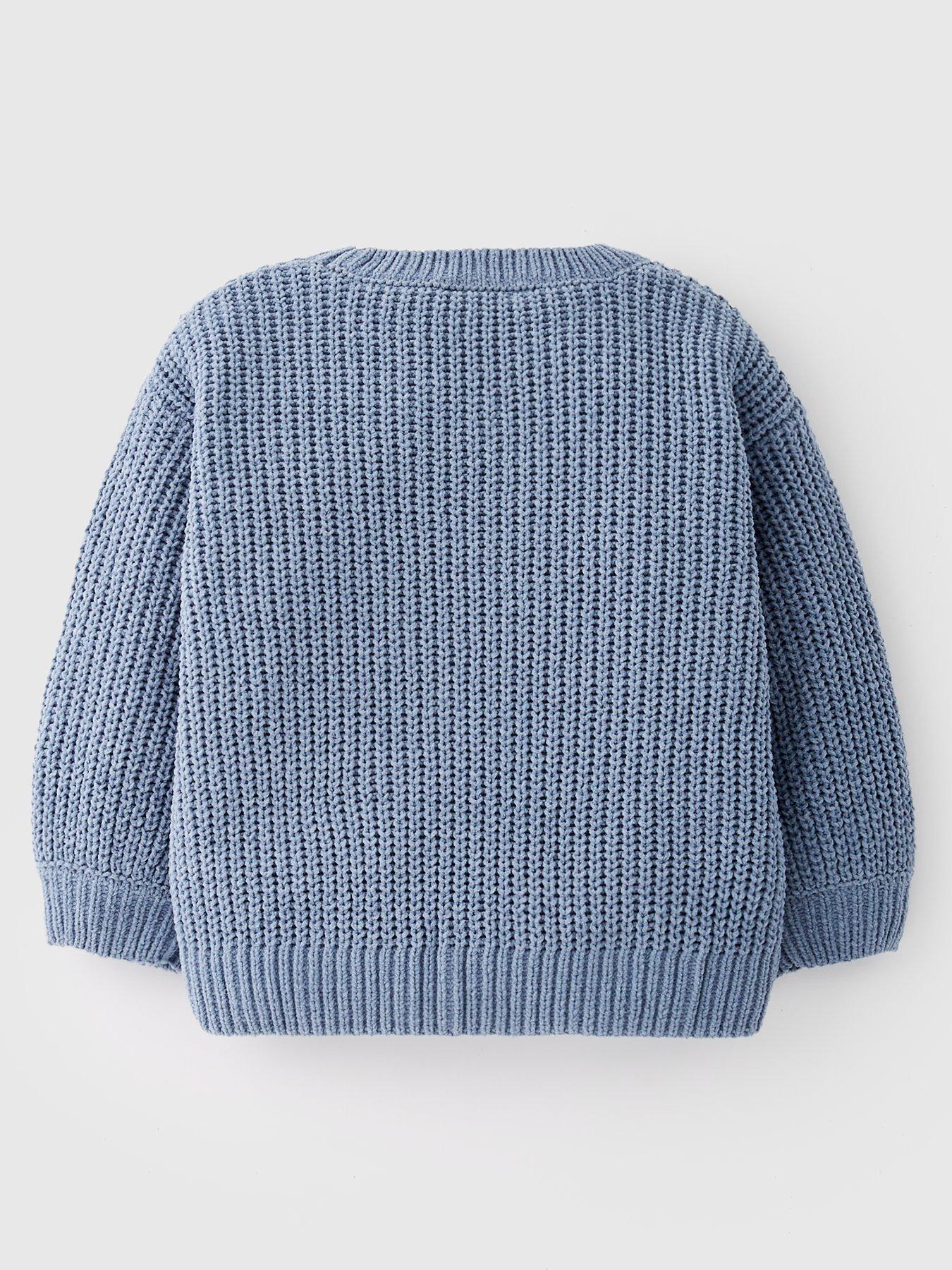 Image 2 of 4 of Mini V by Very Girls Chenille Jumper - Blue