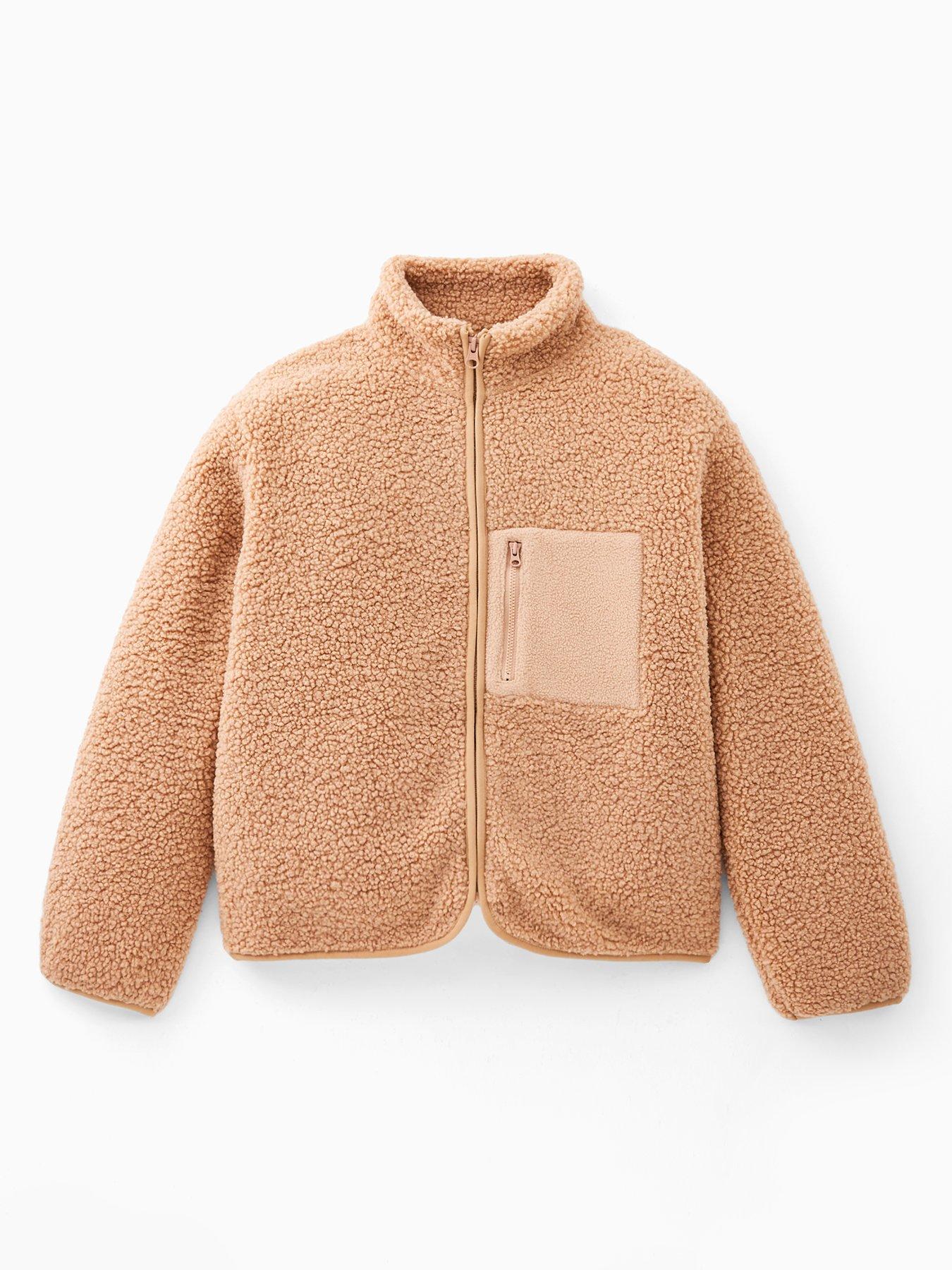 Image 1 of 4 of V by Very Girls Borg Jacket With Contrast Details - Multi