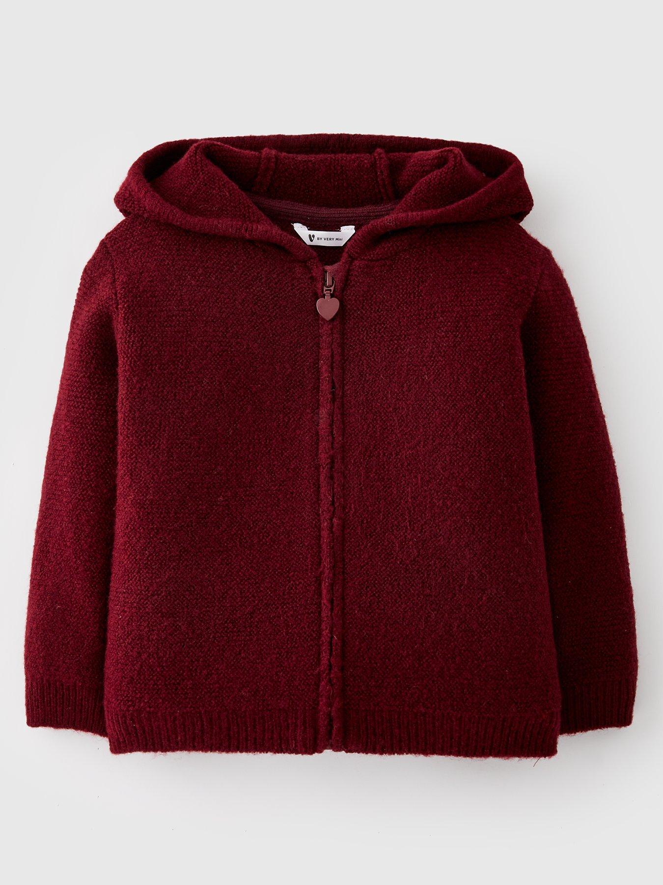 undefined Girls Zip Up Hooded Cardigan - Multi