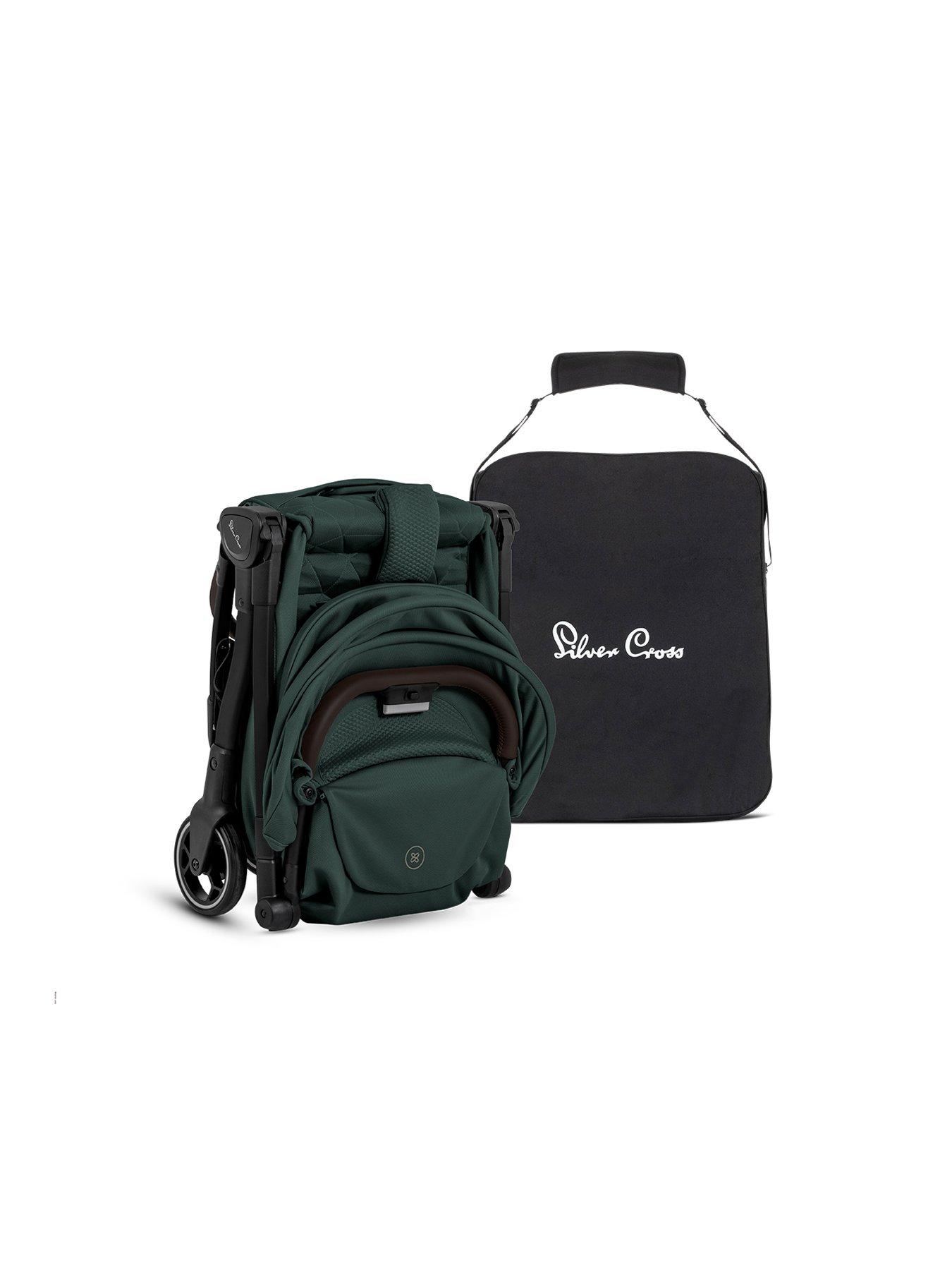  image of silver-cross-clic-pushchair-with-travel-bag-conifer