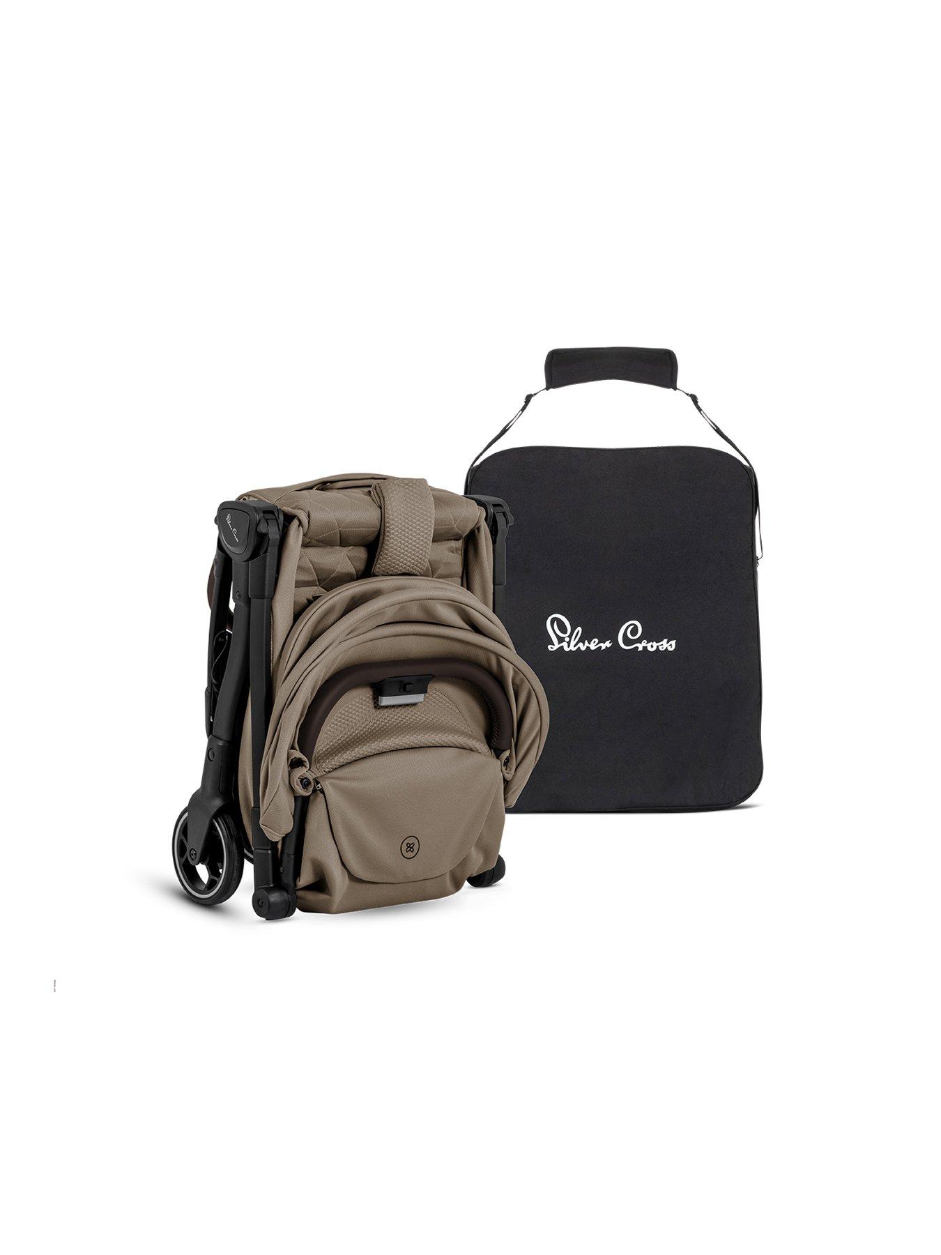  image of silver-cross-clic-pushchair-with-travel-bag-cobble