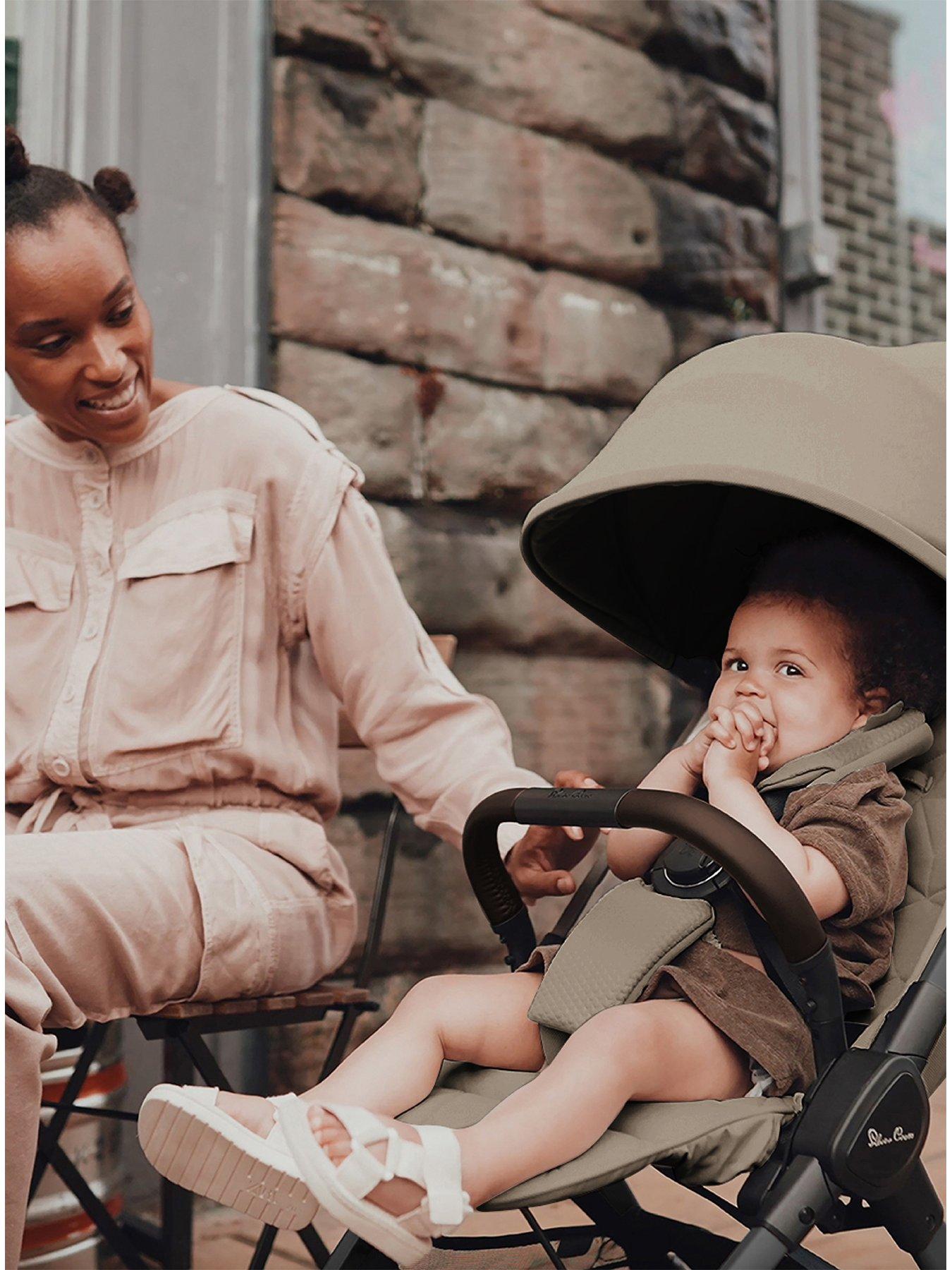  image of silver-cross-clic-pushchair-with-travel-bag-cobble