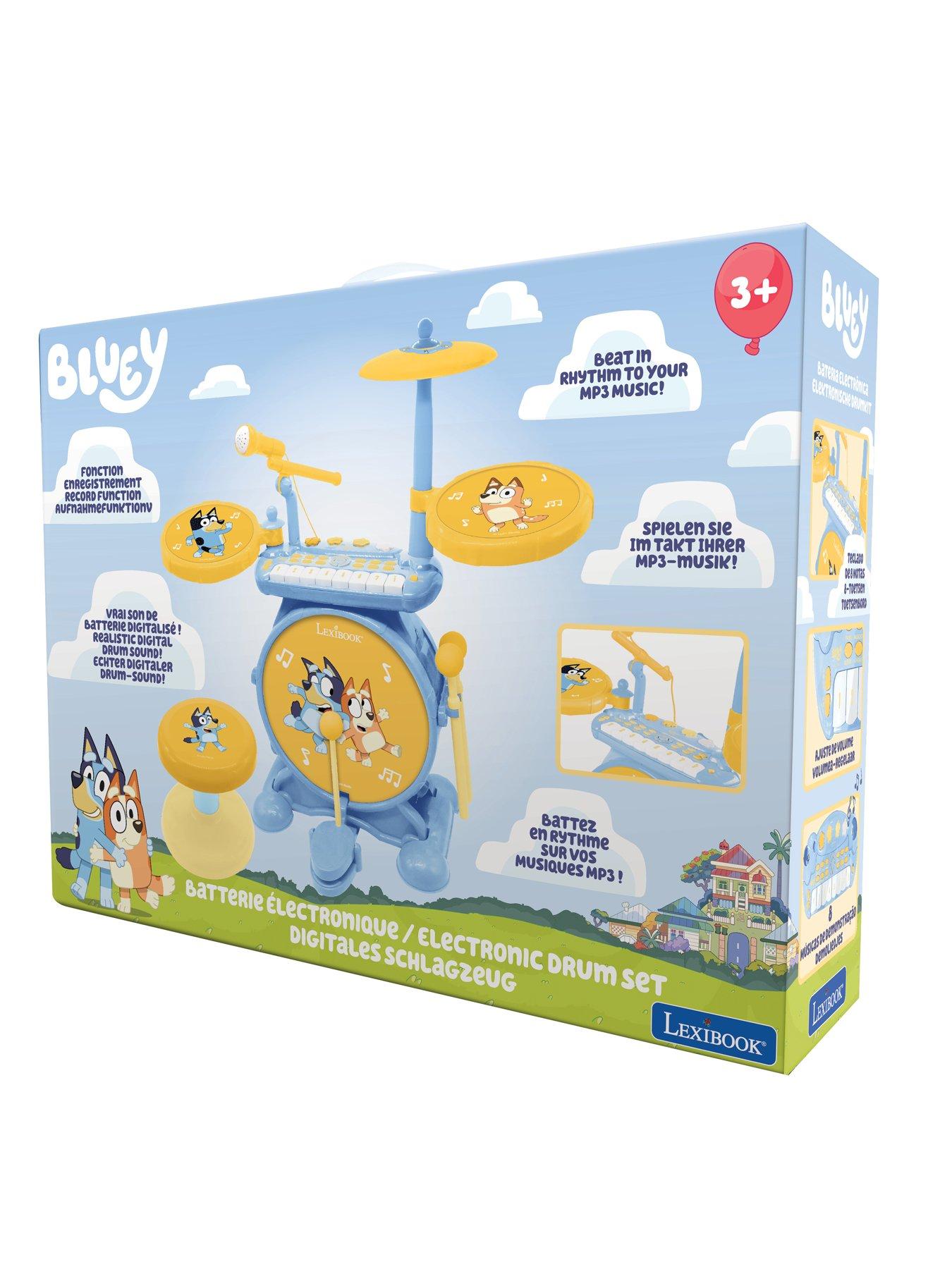 Image 3 of 5 of Bluey Rock Band Electronic Drum Set with Seat