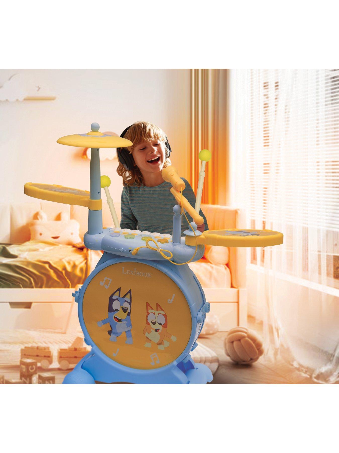 Image 5 of 5 of Bluey Rock Band Electronic Drum Set with Seat