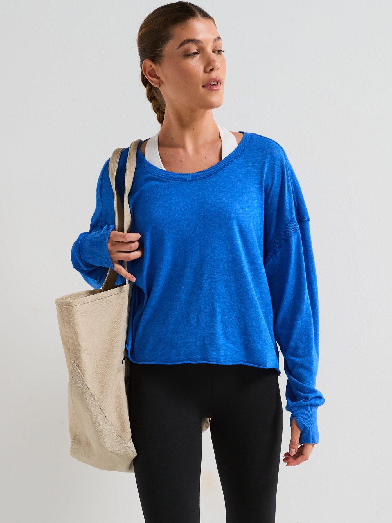  image of fp-movement-womens-training-my-time-layer-sweat-top-blue