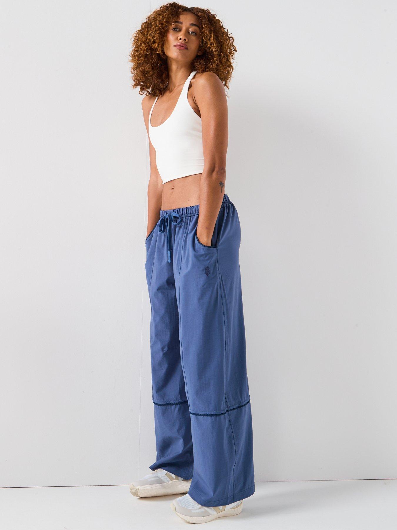  image of fp-movement-womens-training-wish-it-wide-leg-pants-blue