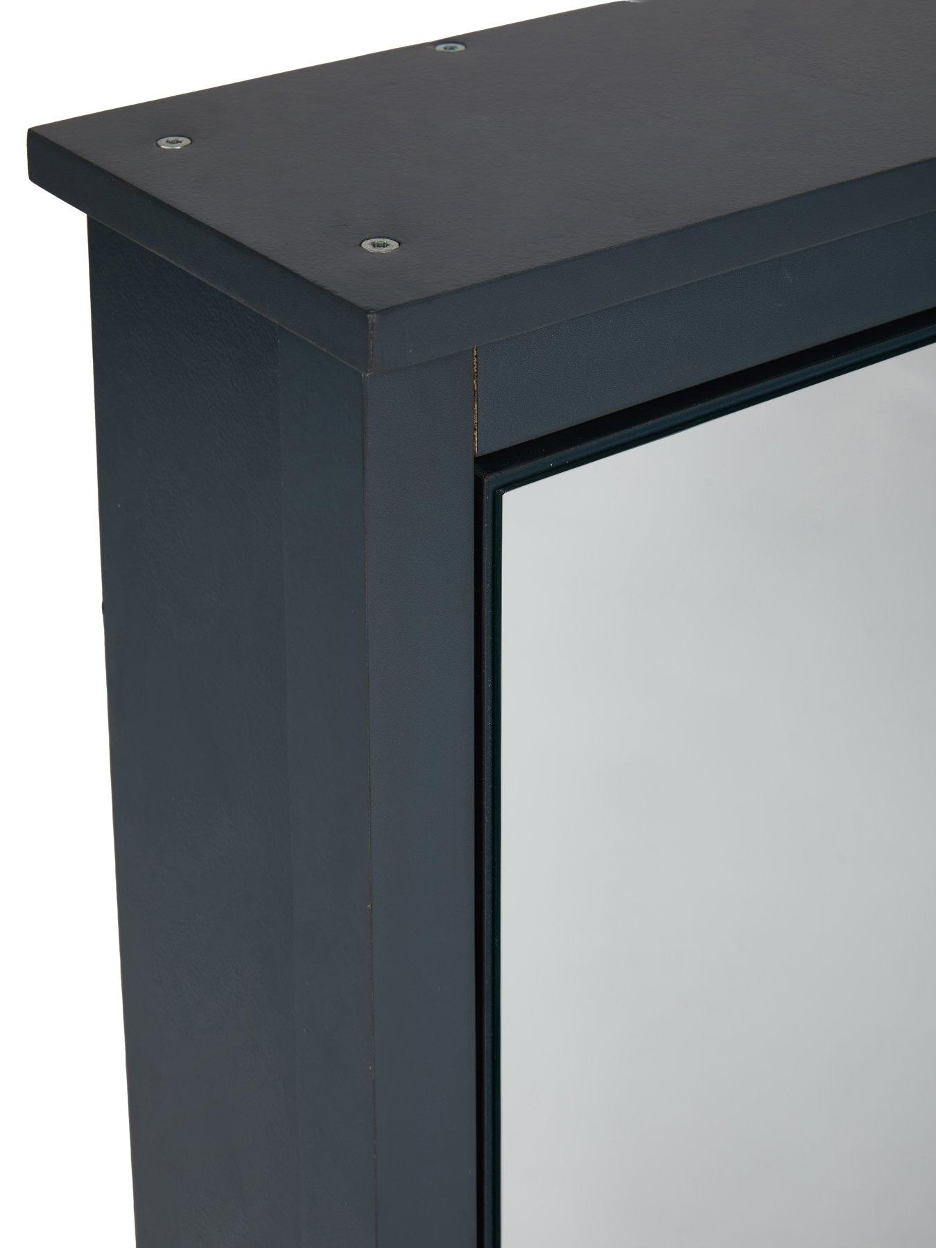  image of very-home-bramford-mirrored-bathroom-wall-cabinet-navy