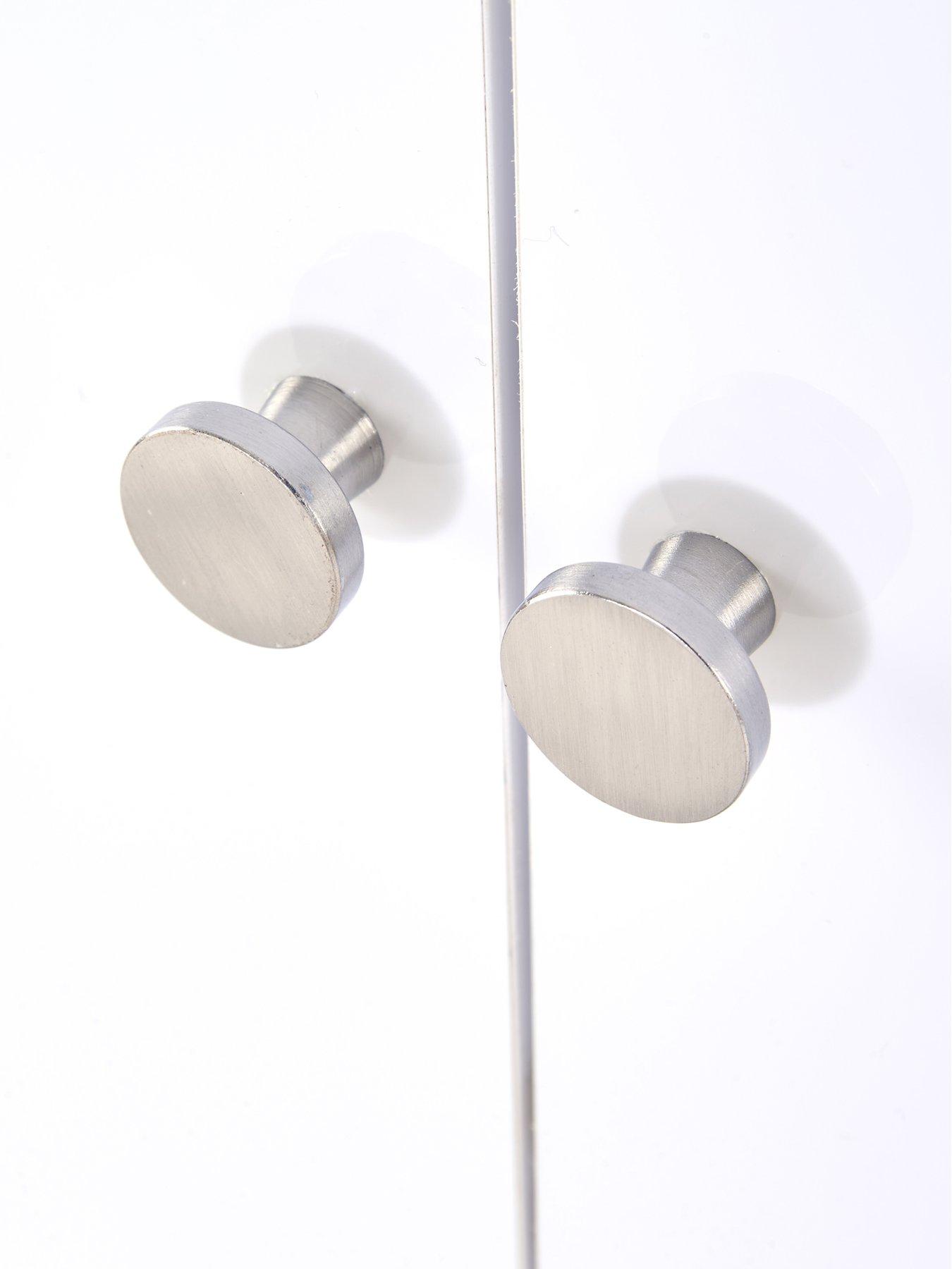  image of very-home-bramford-gloss-under-sink-cabinet-with-side-shelves-white