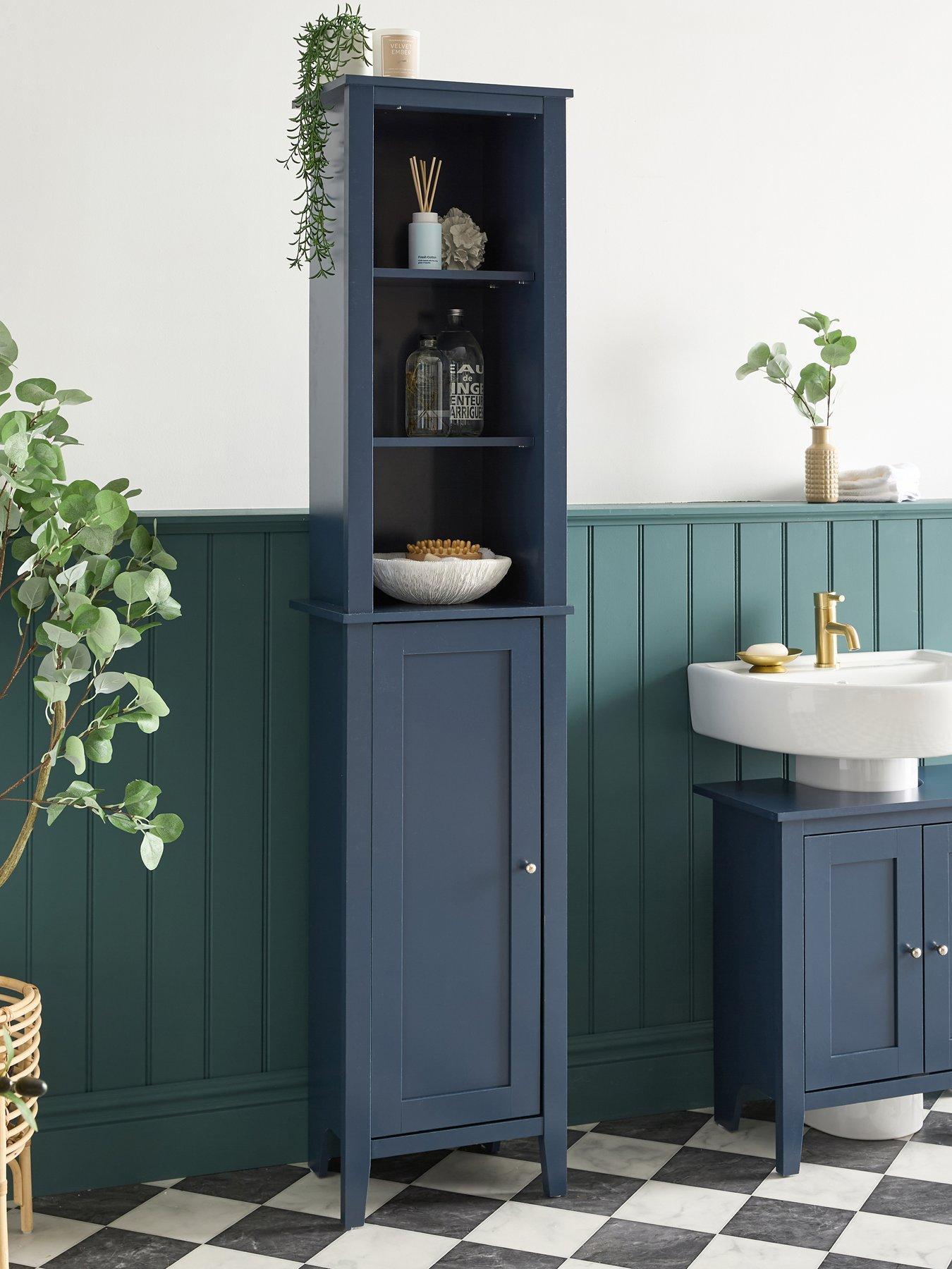 Very Home Corrie Tall Bathroom Cabinet - Navy - FSC® Certified
