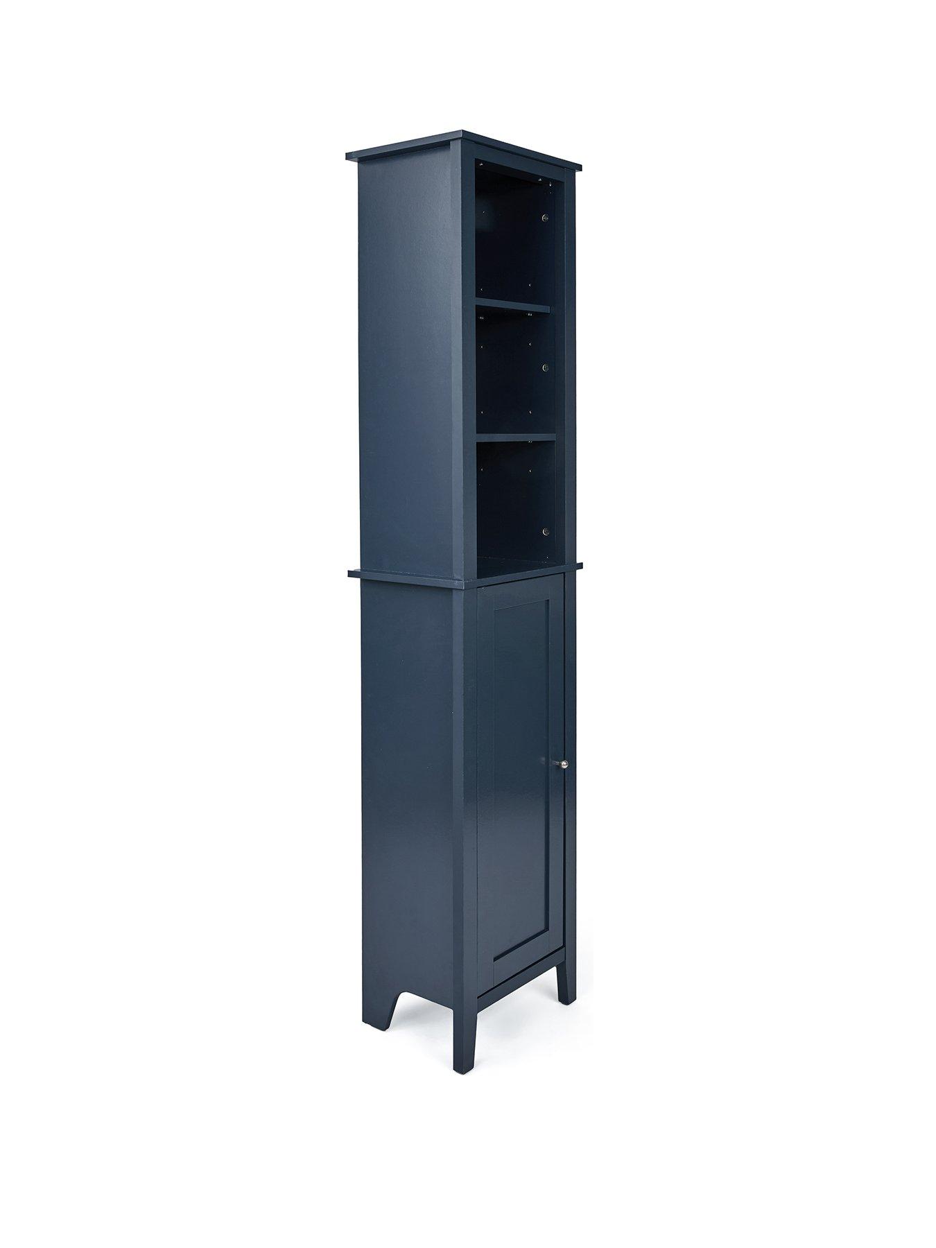  image of very-home-corrie-tall-bathroom-cabinet-navy-fscreg-certified