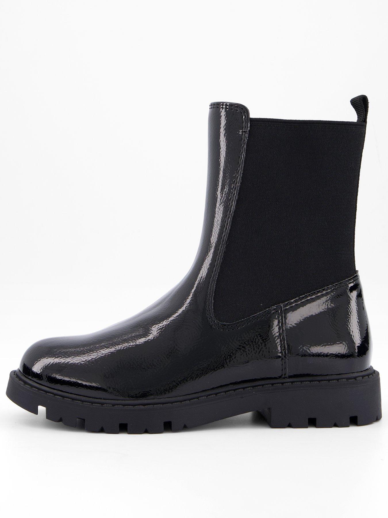 undefined Girls Patent Chelsea Boots