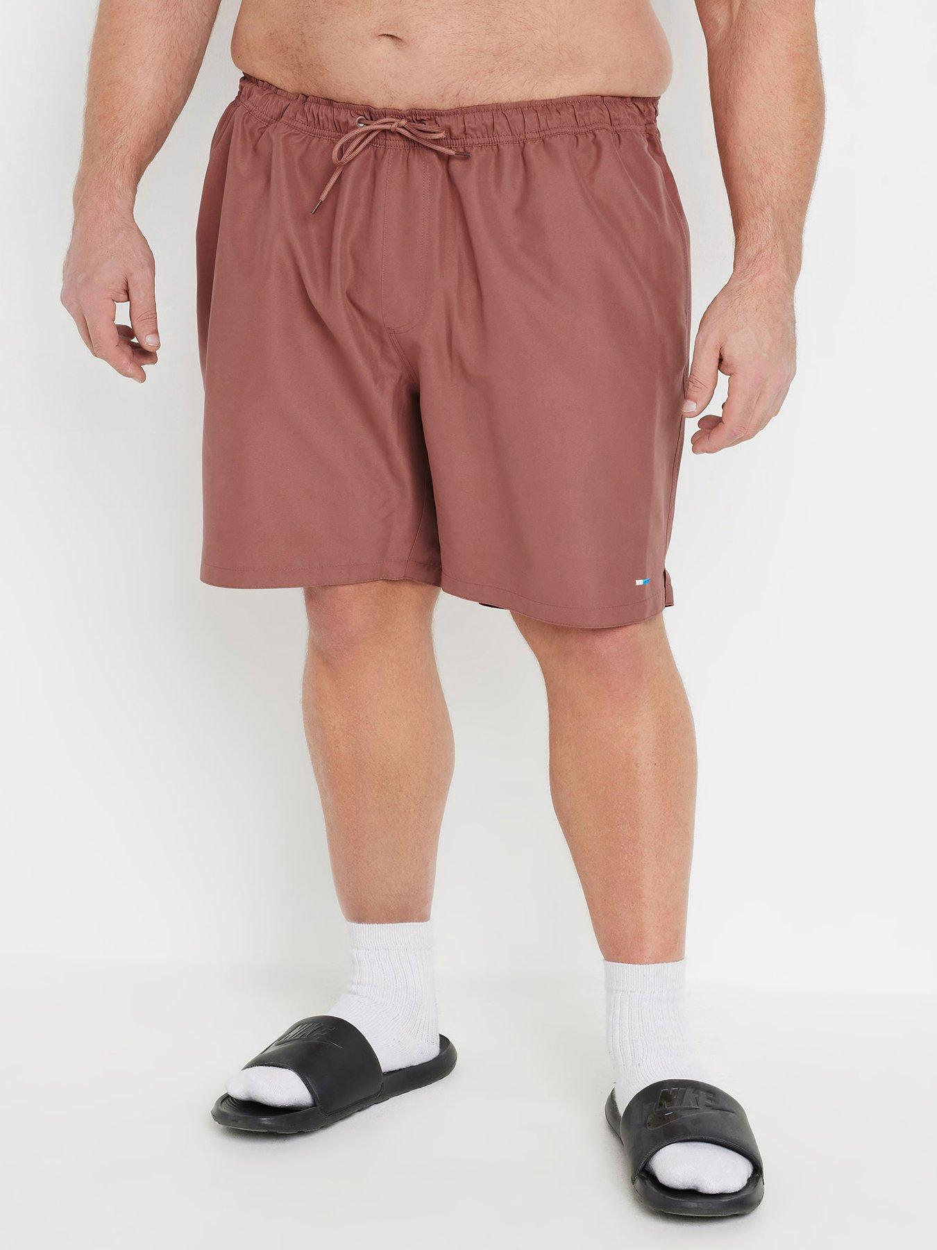 image of badrhino-plain-swim-shorts-brown
