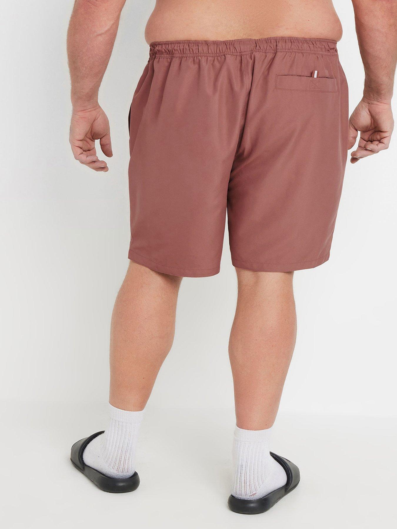  image of badrhino-plain-swim-shorts-brown