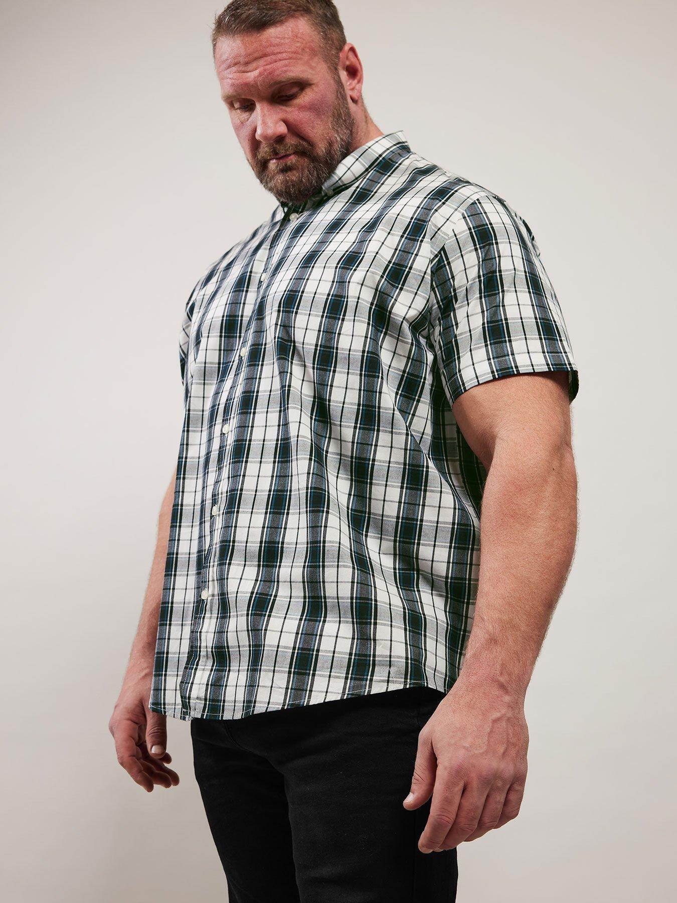 badrhino-check-short-sleeve-shirt-black