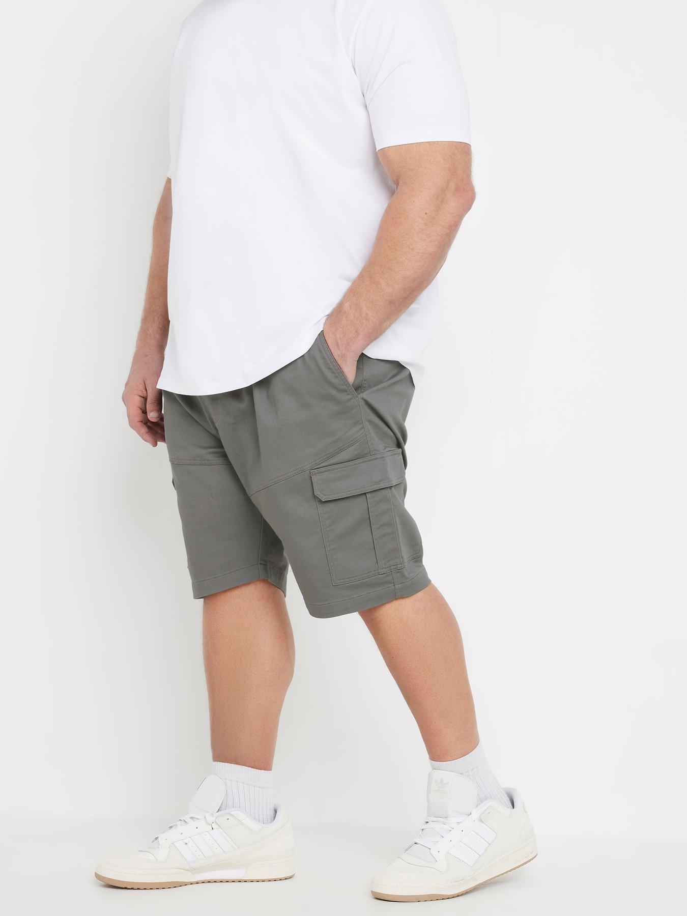  image of badrhino-elasticated-waist-cargo-shorts