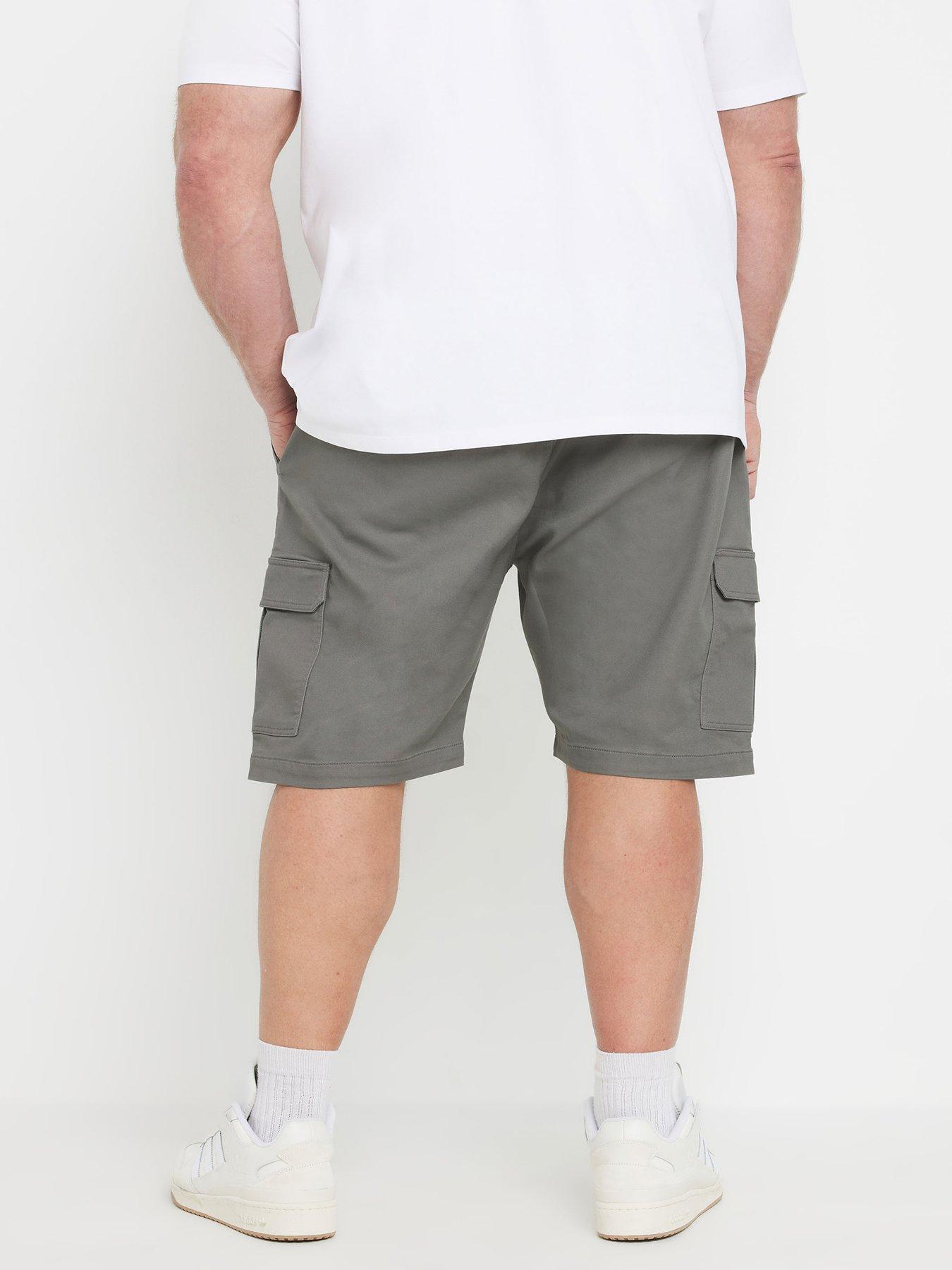  image of badrhino-elasticated-waist-cargo-shorts