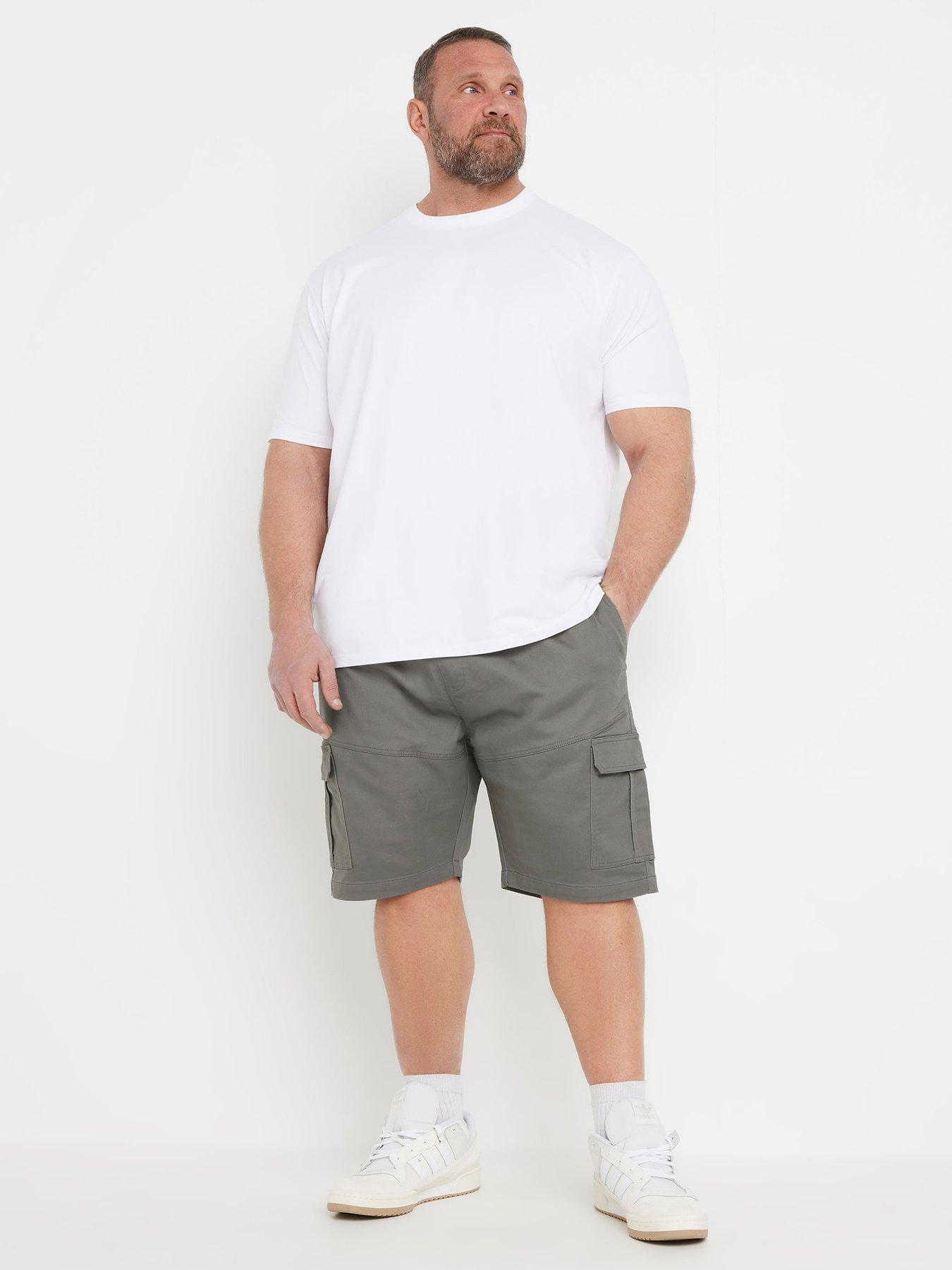  image of badrhino-elasticated-waist-cargo-shorts