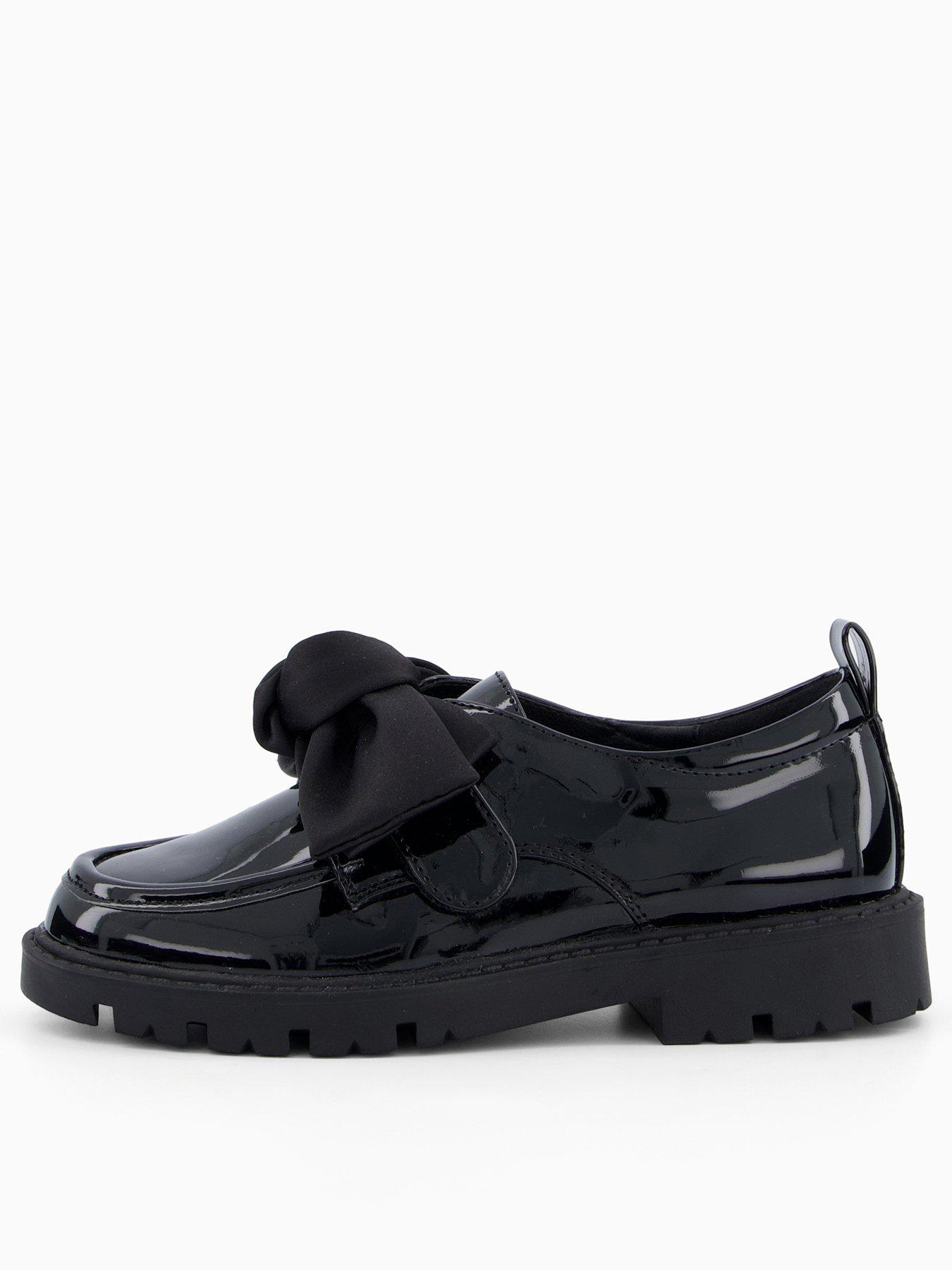 Image 1 of 7 of The Very Collection Girls Patent Mary Jane Bow School Shoes - Black