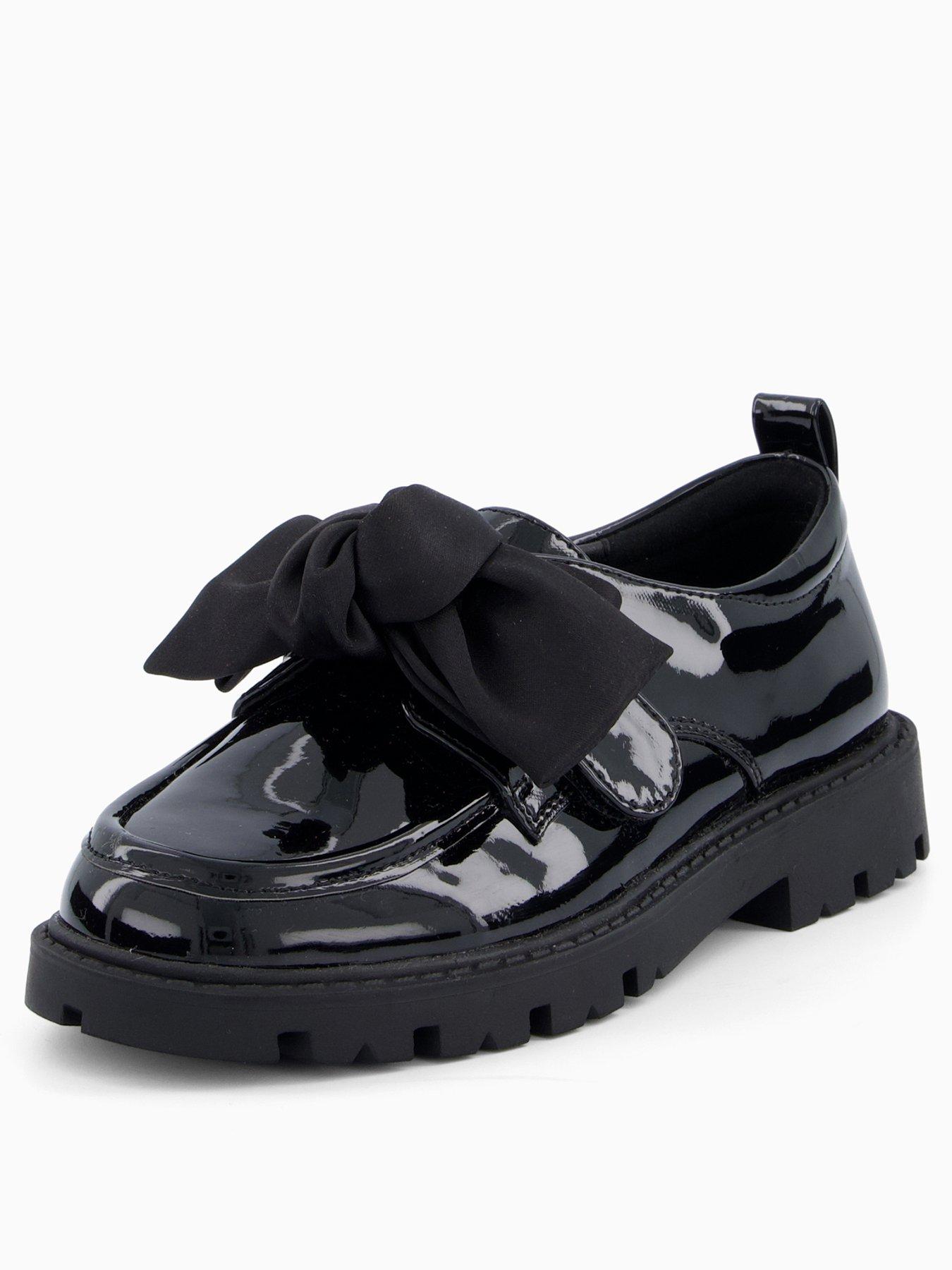 Image 2 of 7 of The Very Collection Girls Patent Mary Jane Bow School Shoes - Black