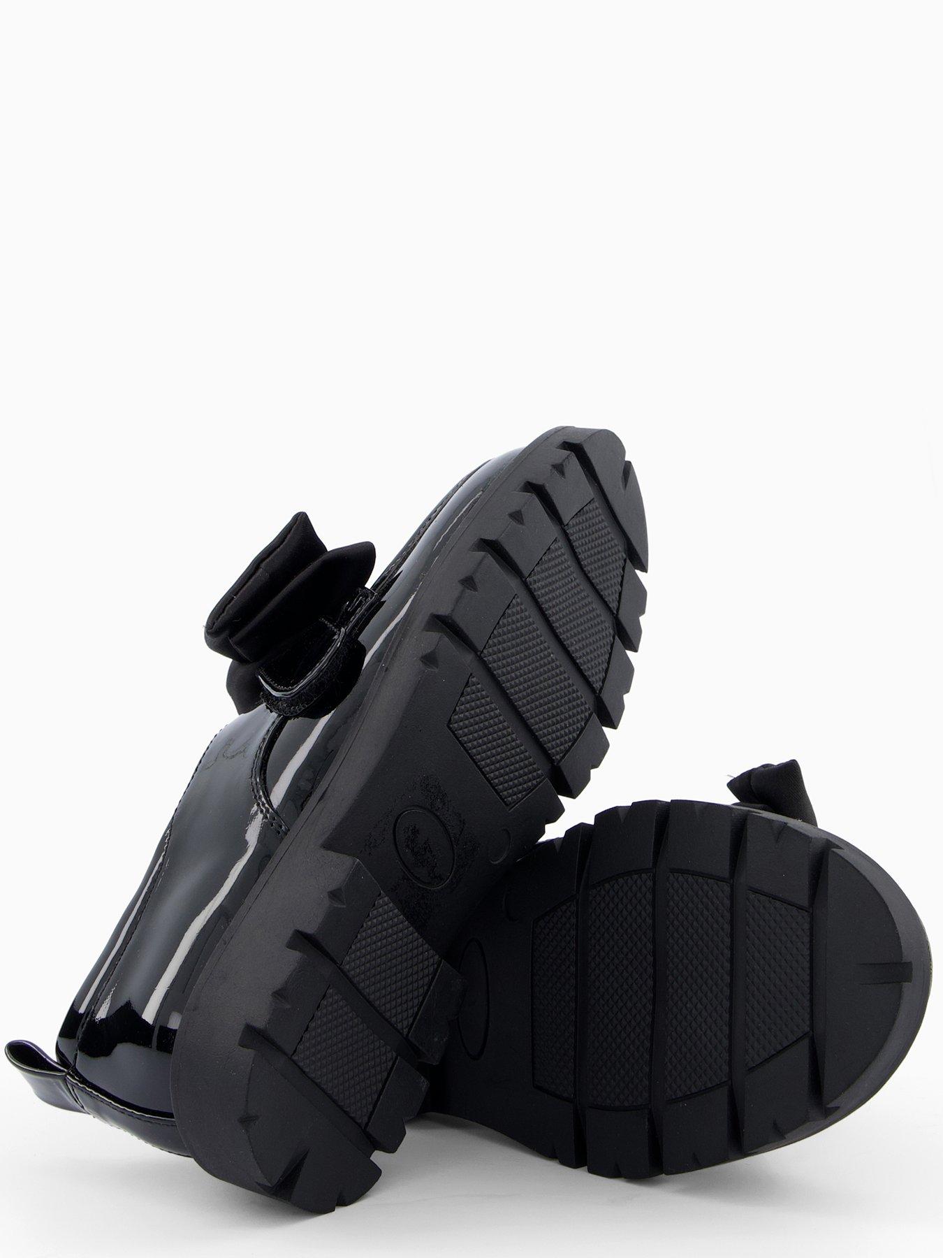  image of the-very-collection-girls-patent-mary-jane-bow-school-shoes-black