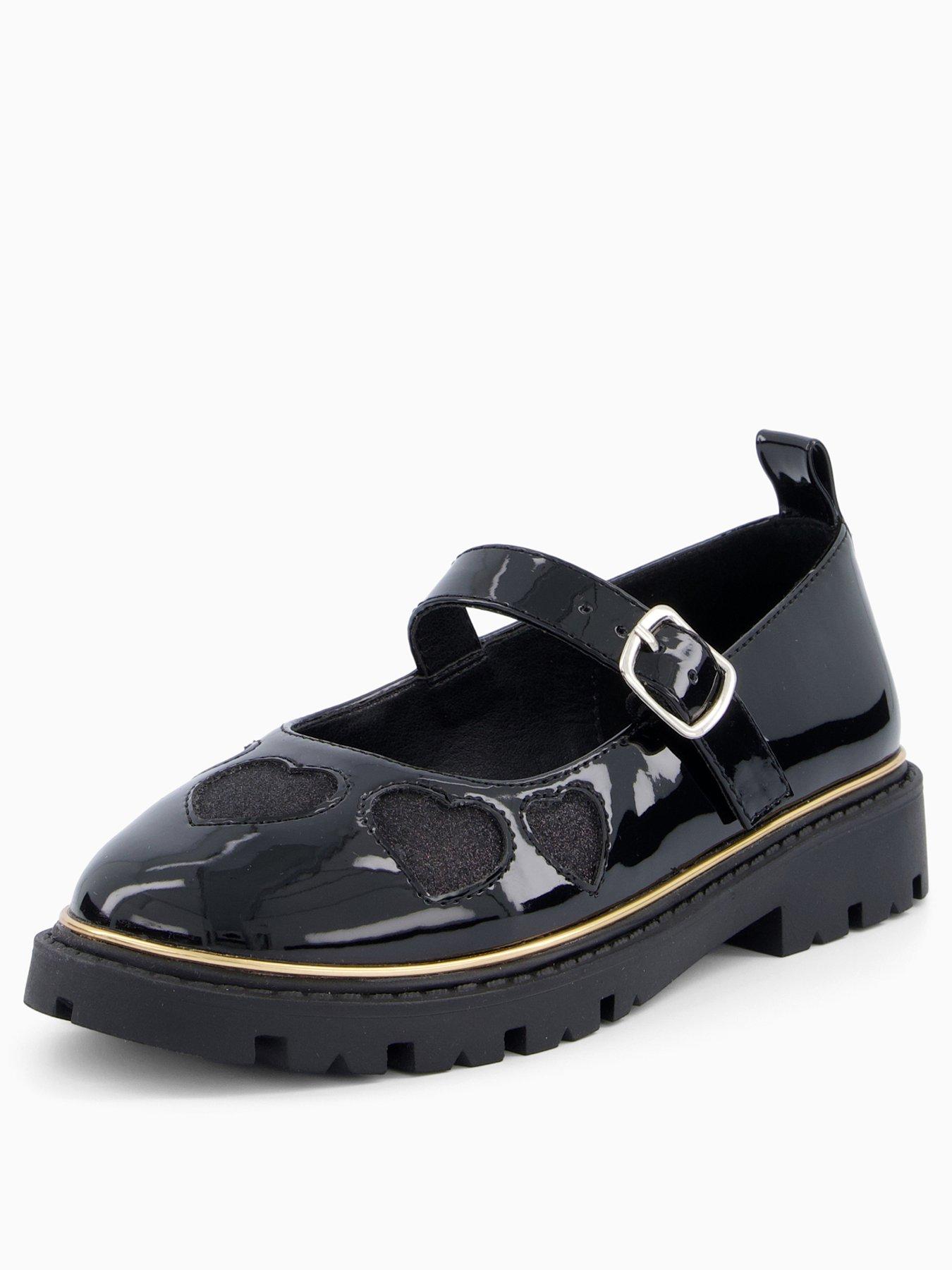stillFront image of the-very-collection-older-girls-heart-mary-jane-school-shoes-black