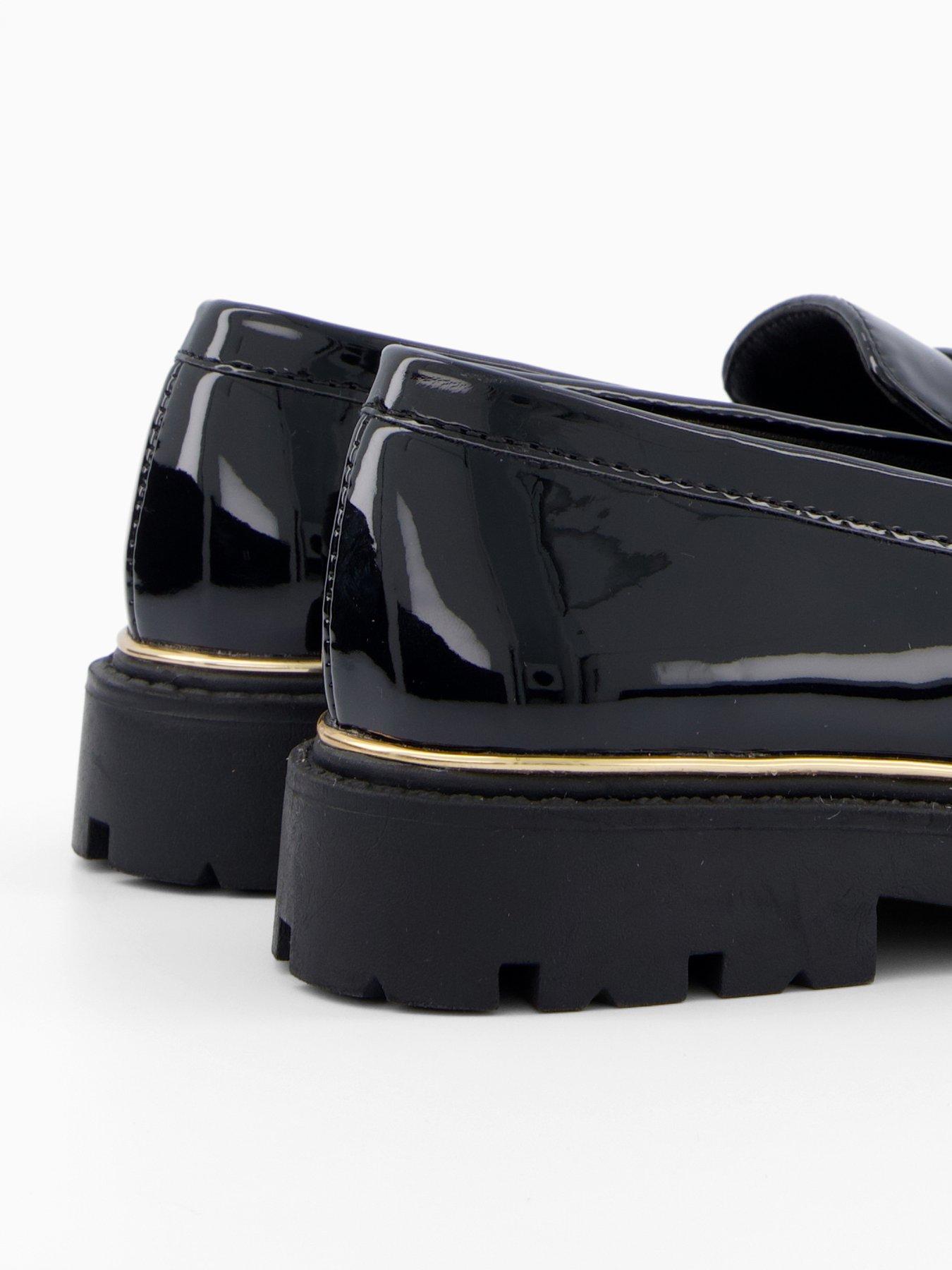 Image 6 of 7 of The Very Collection Older Girls Heart Trim Loafer School Shoes - Black