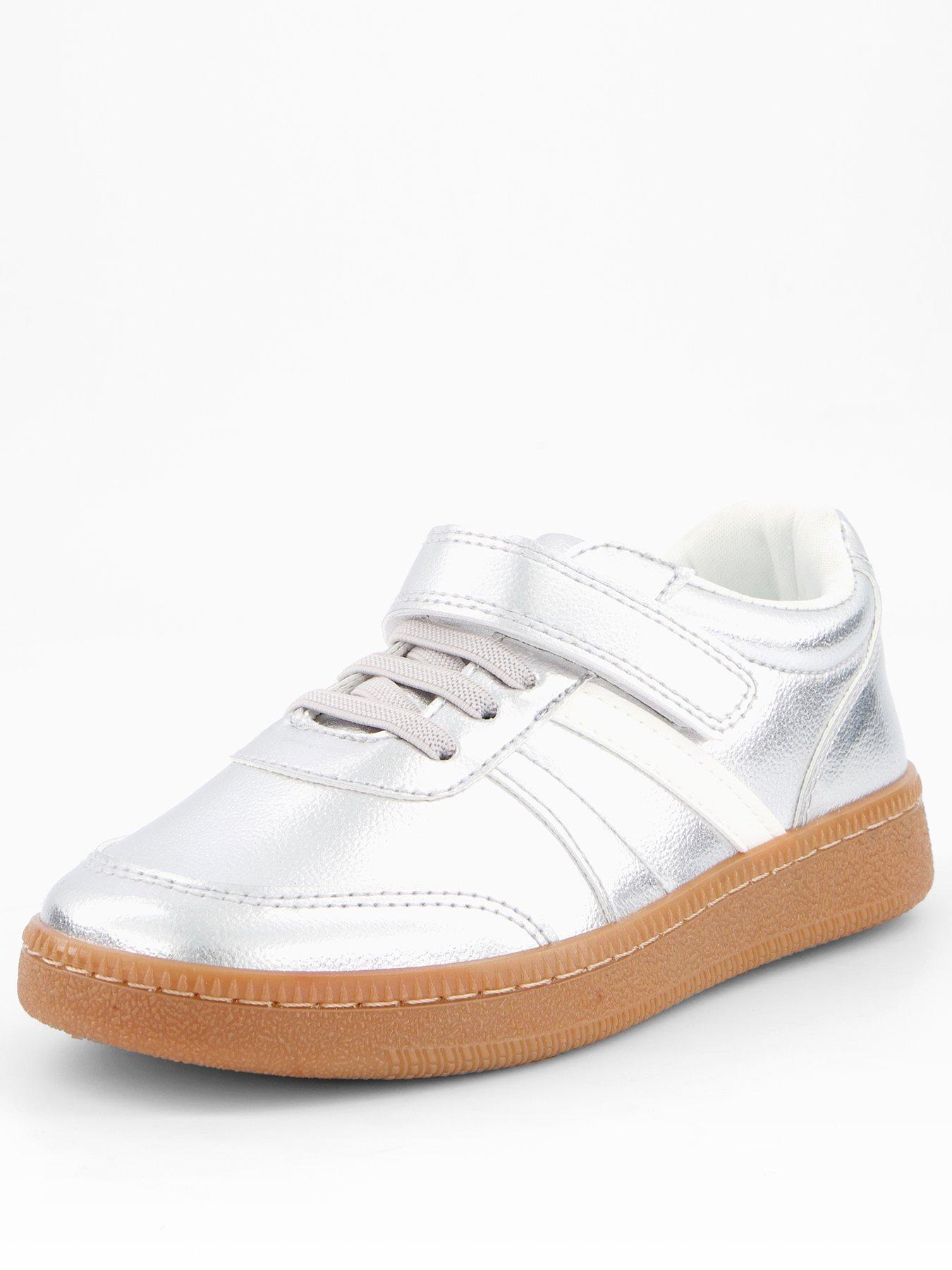  image of the-very-collection-girls-retro-trainer-silver
