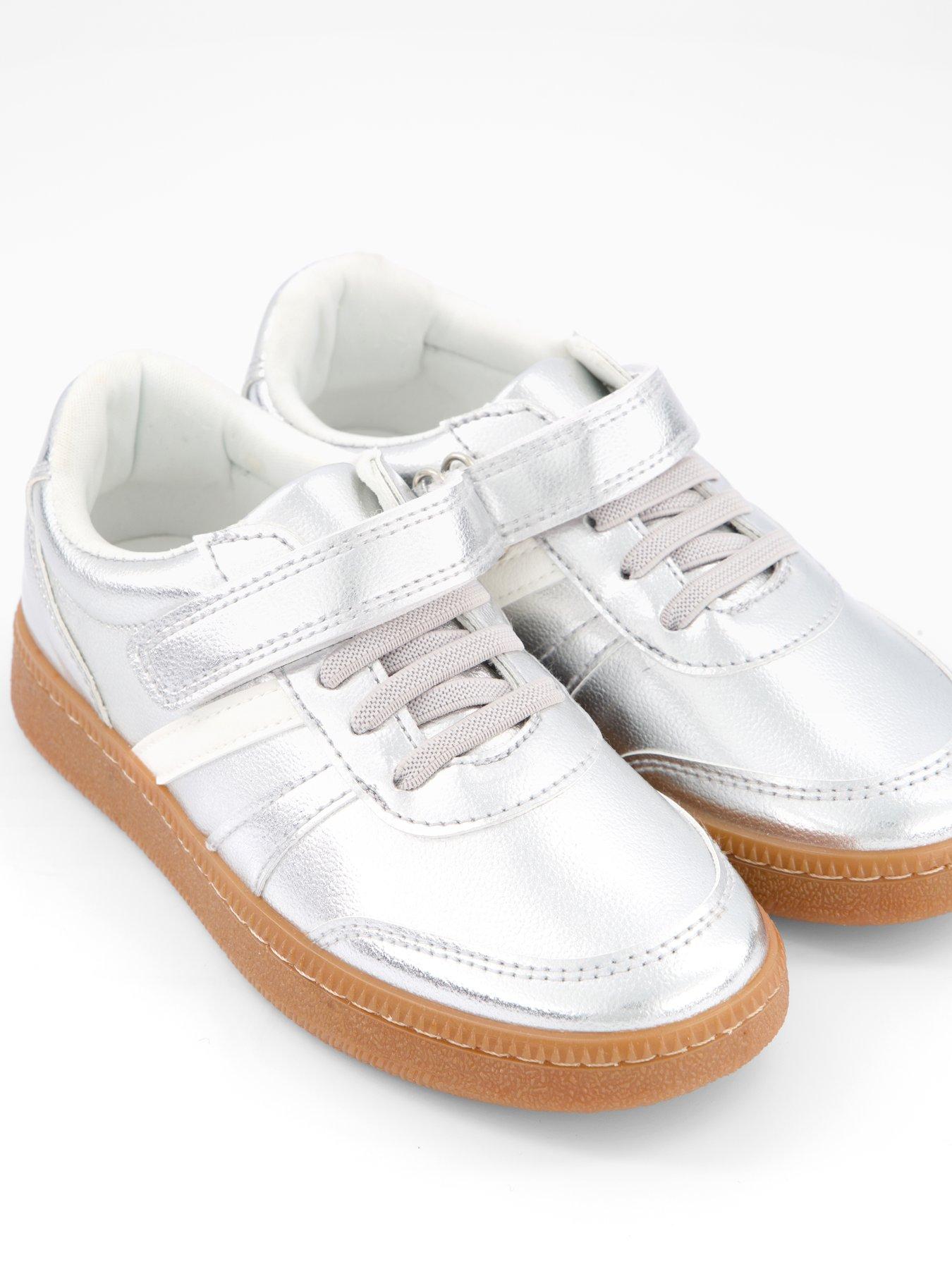  image of the-very-collection-girls-retro-trainer-silver
