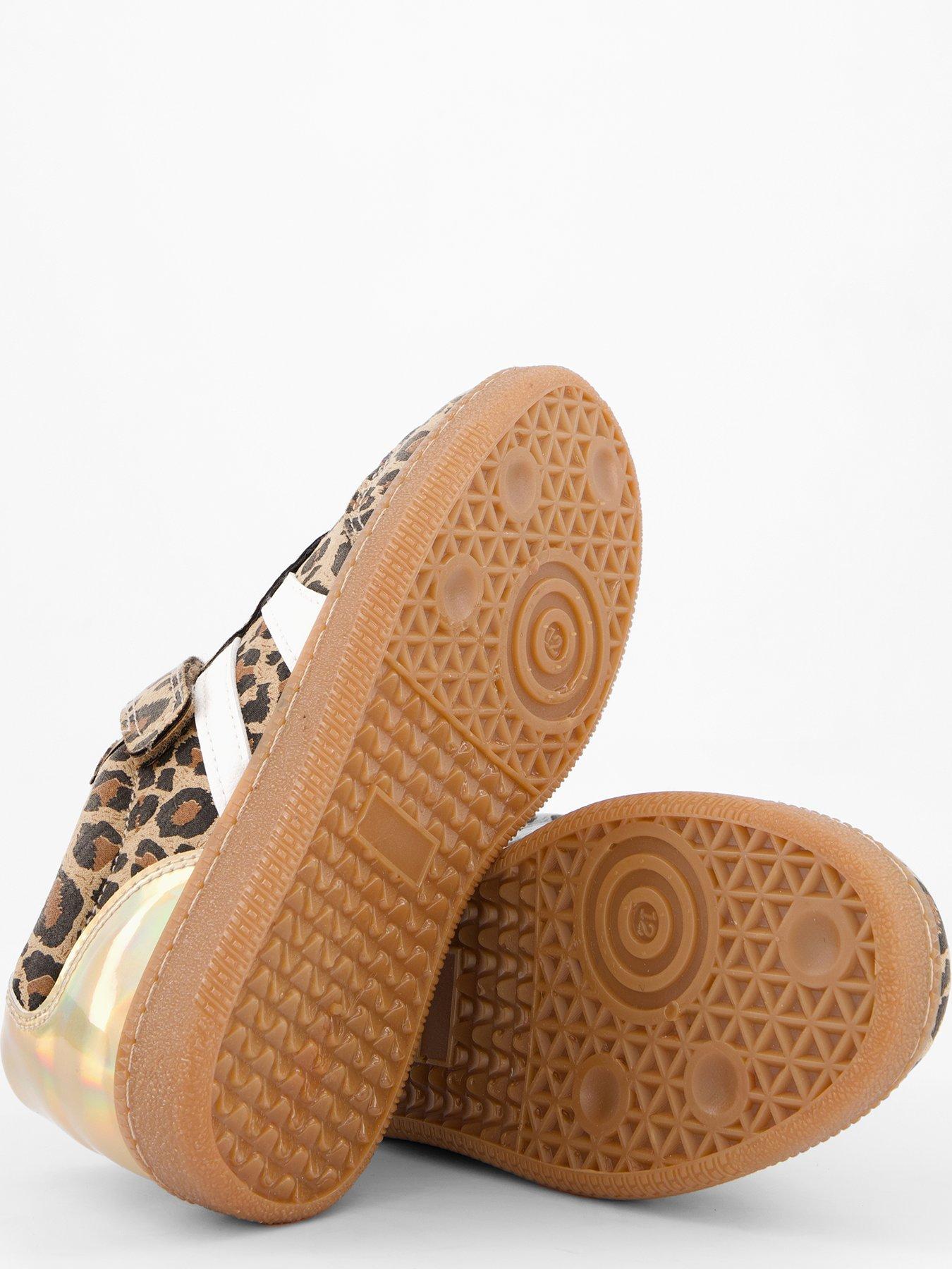 Image 4 of 7 of V by Very Girls Leopard Print Trainer - Brown