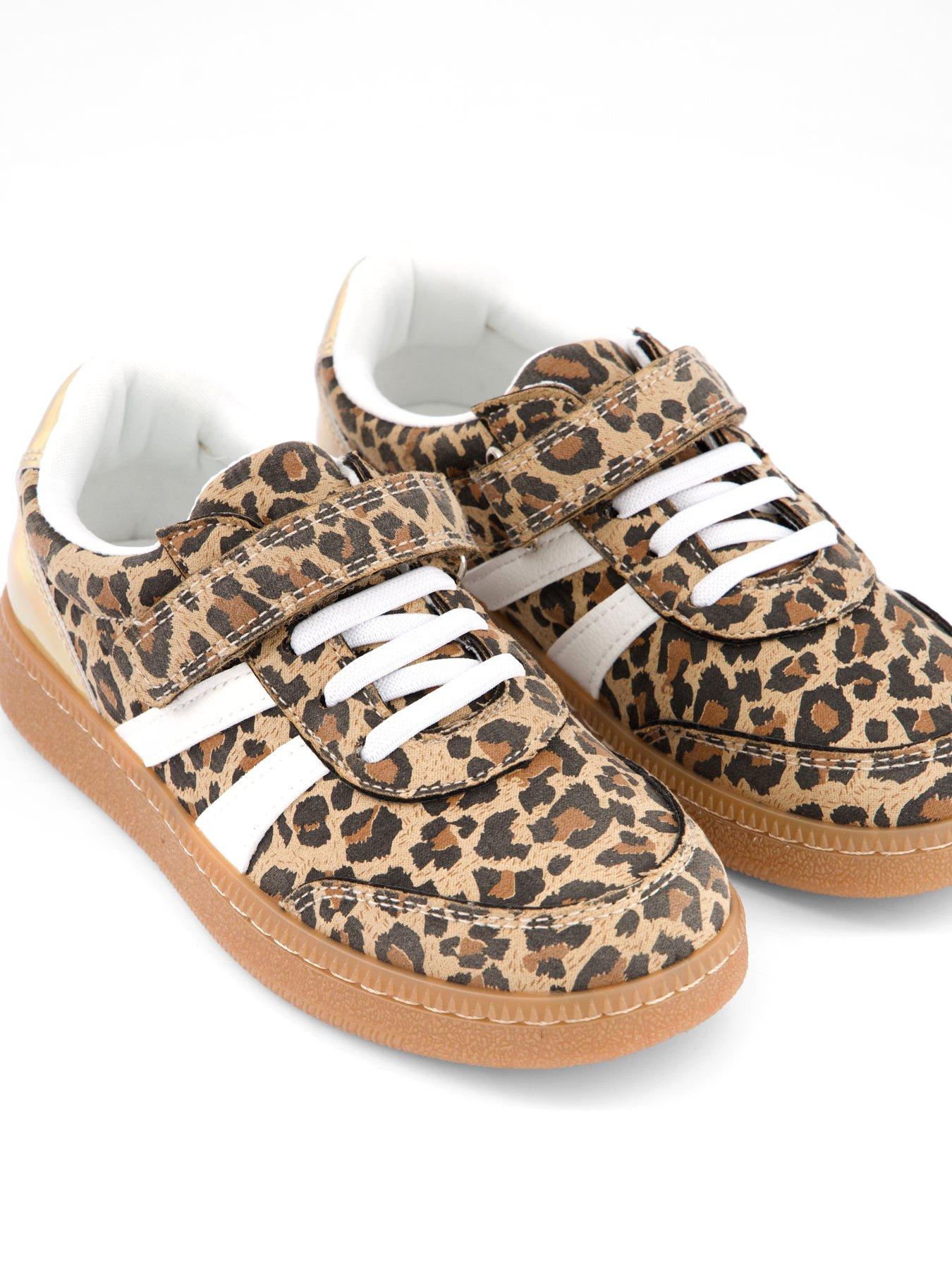 Image 5 of 7 of V by Very Girls Leopard Print Trainer - Brown