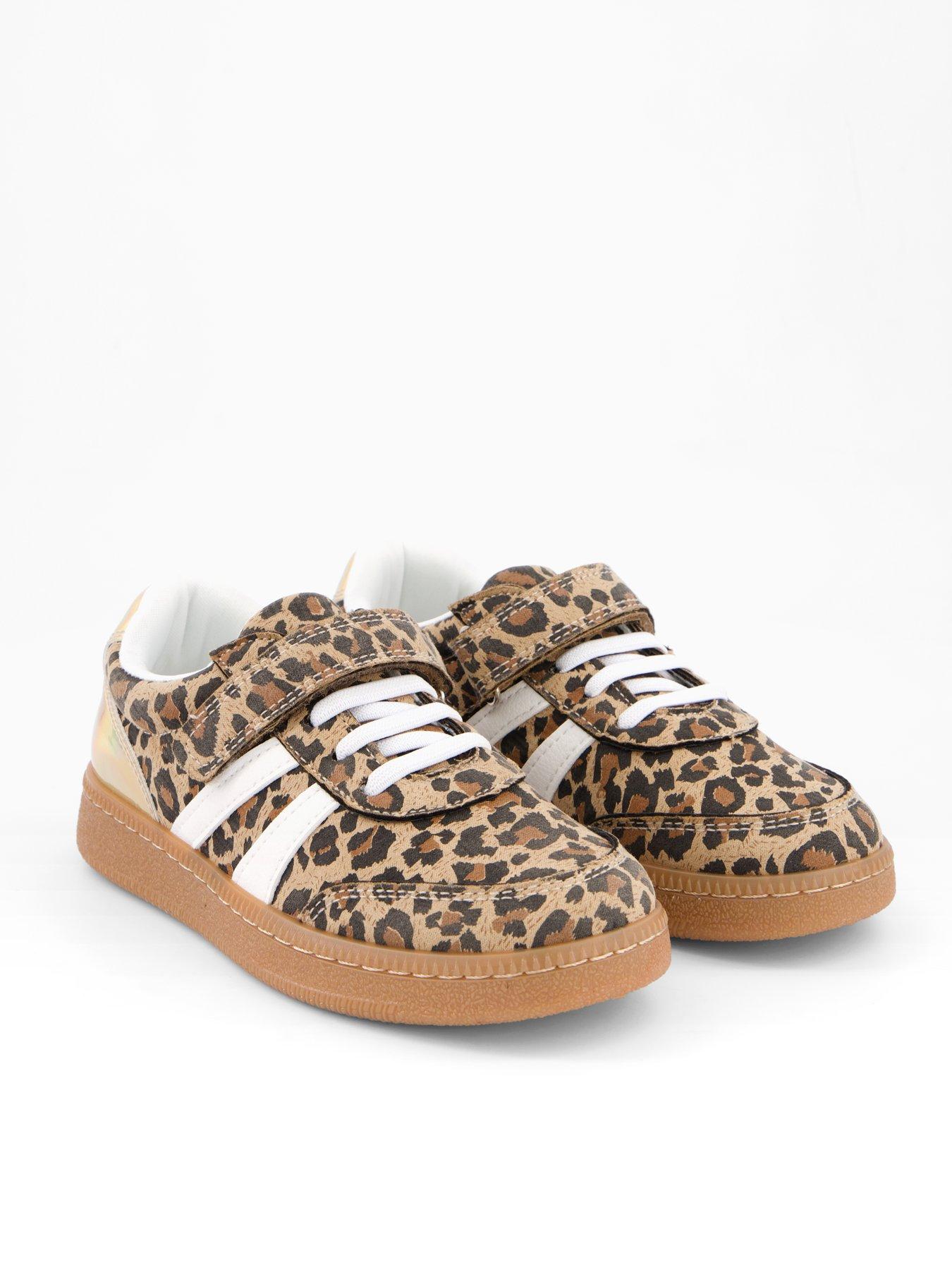 Image 6 of 7 of V by Very Girls Leopard Print Trainer - Brown