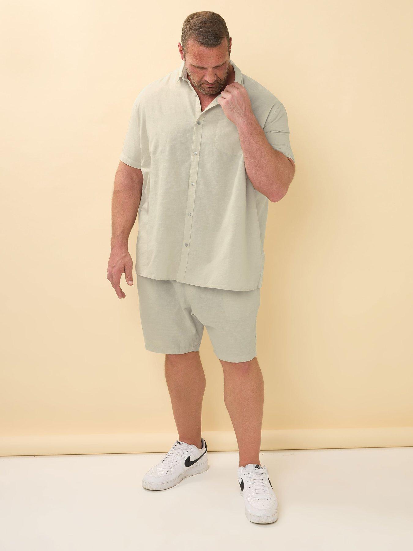  image of badrhino-linen-shorts-natural
