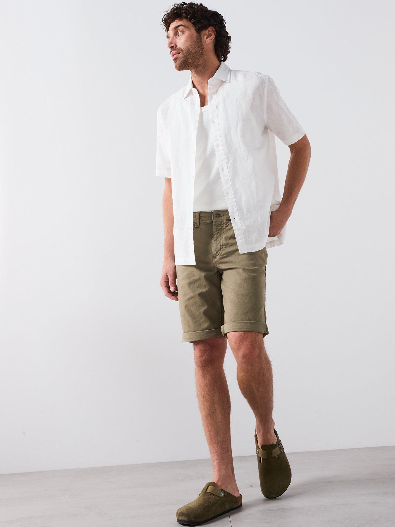 Image 3 of 6 of Mango Nepto Smart Casual Slim Fit Bermuda Shorts - Beige