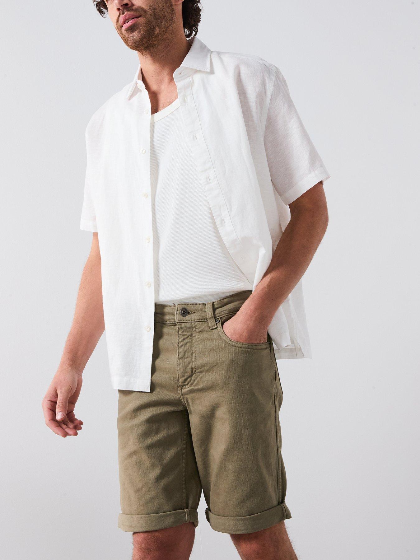 Image 5 of 6 of Mango Nepto Smart Casual Slim Fit Bermuda Shorts - Beige