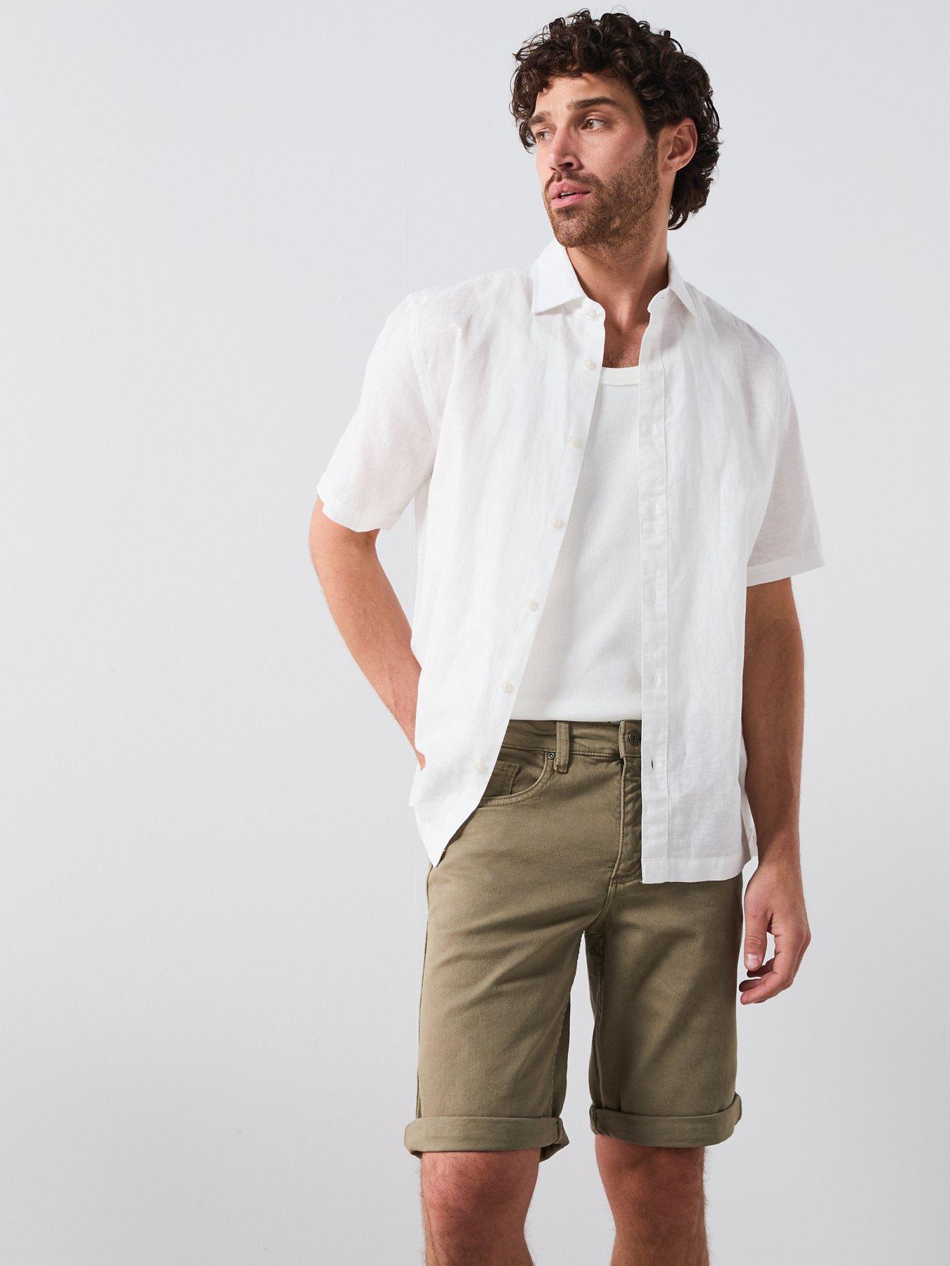 Image 6 of 6 of Mango Nepto Smart Casual Slim Fit Bermuda Shorts - Beige
