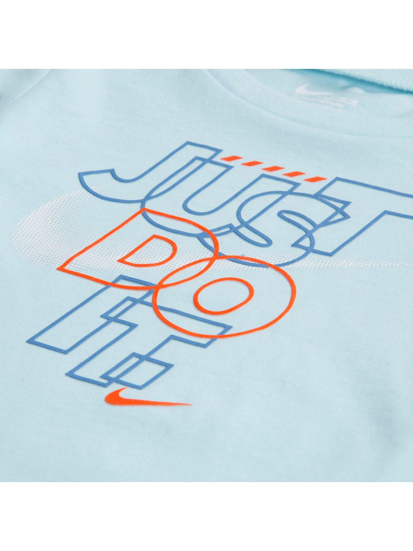 Image 5 of 5 of Nike Infant Boys Just Do It Shorts And T-Shirt Set - Blue