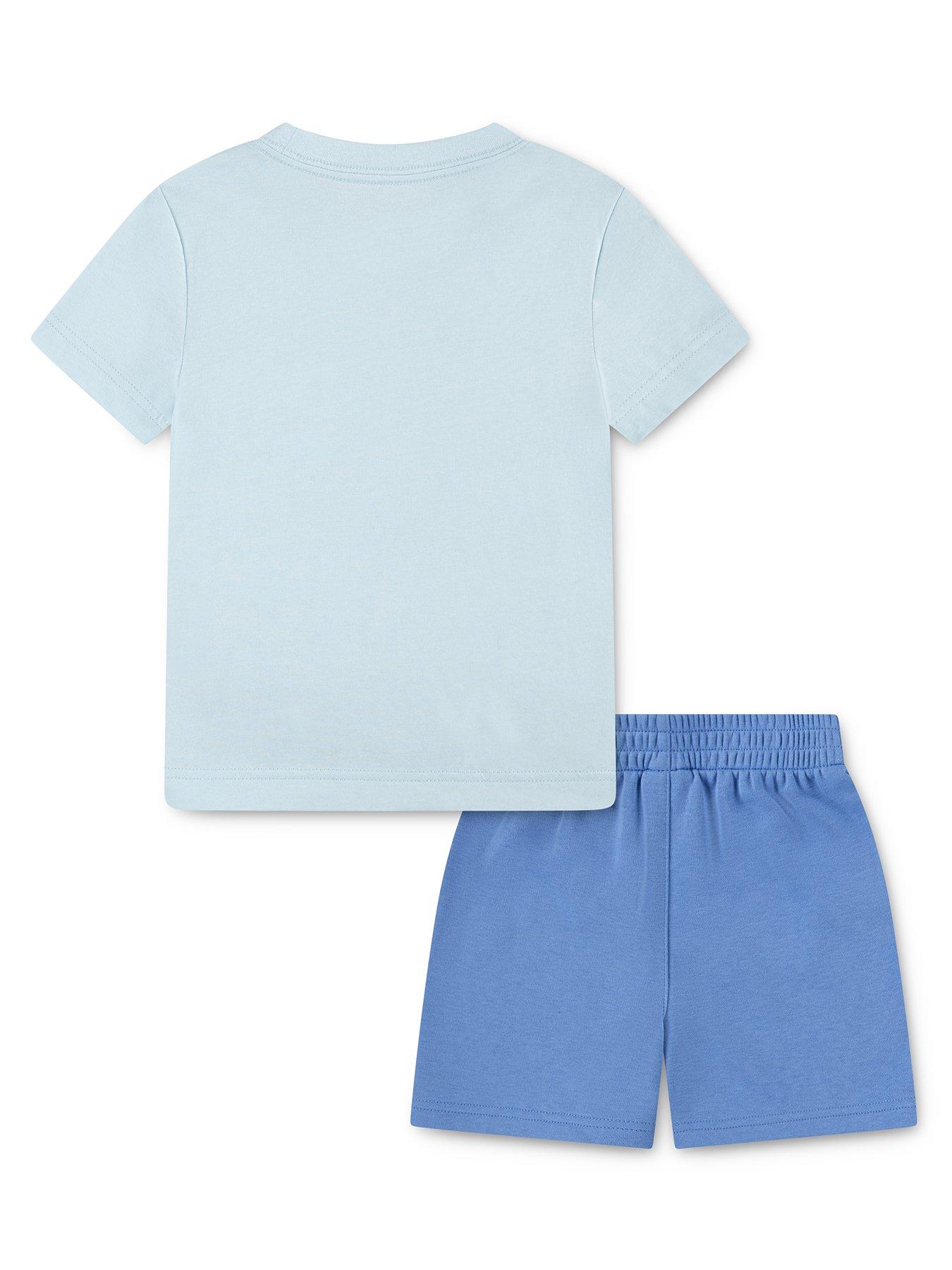 Image 2 of 5 of Nike Kids Boys Just Do It Shorts And T-Shirt Set - Blue