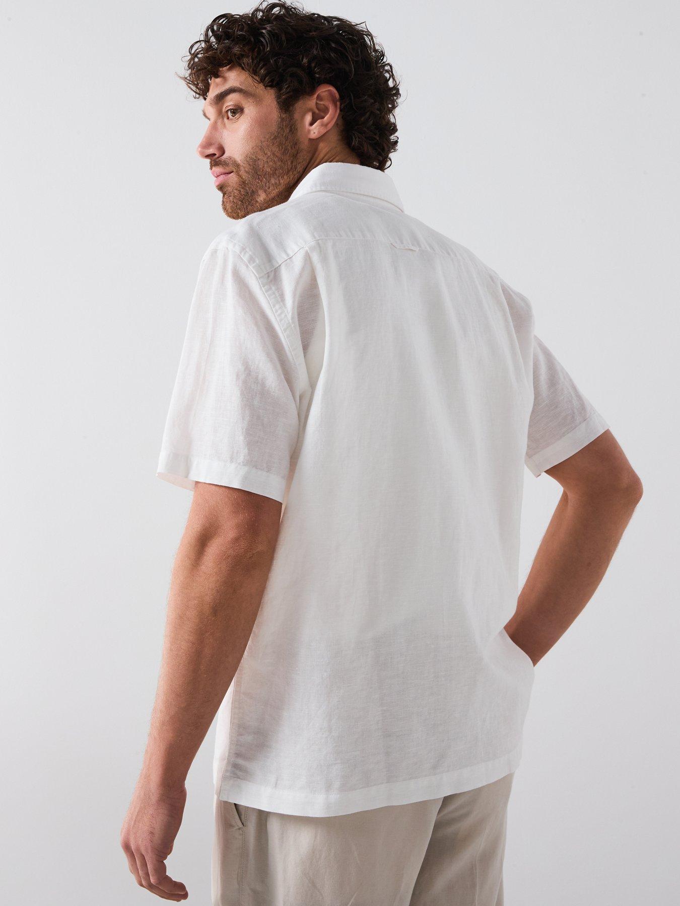 Image 2 of 6 of Mango Ants Smart Casual Short Sleeve Shirt - White