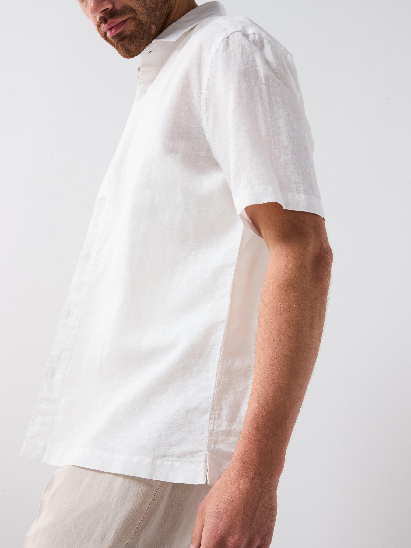 Image 5 of 6 of Mango Ants Smart Casual Short Sleeve Shirt - White