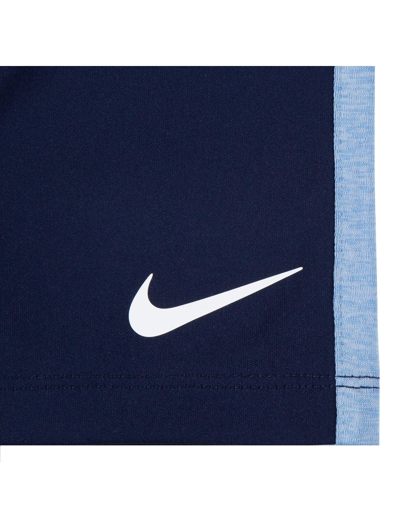 Image 3 of 6 of Nike Kids Boys Dri-Fit Shorts And T-Shirt Set - Blue