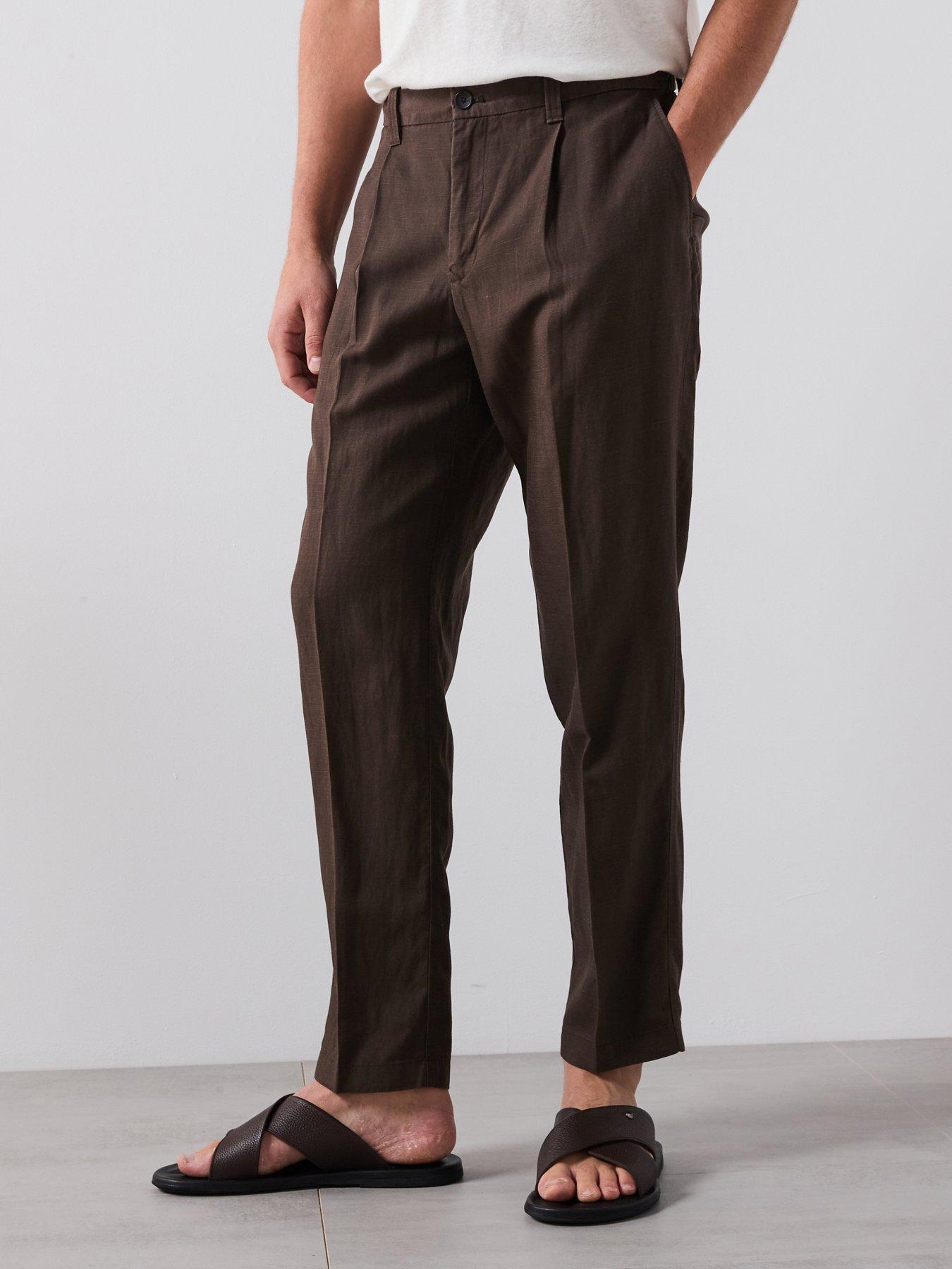 Mango Delave Smart Trousers - Brown