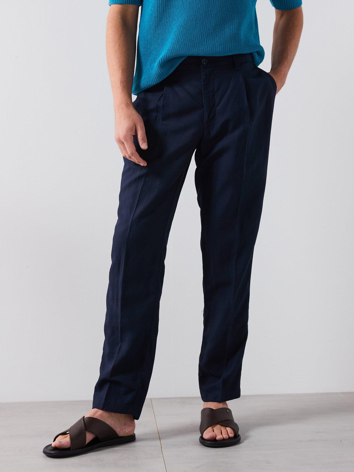 Mango Delave Smart Trousers - Navy