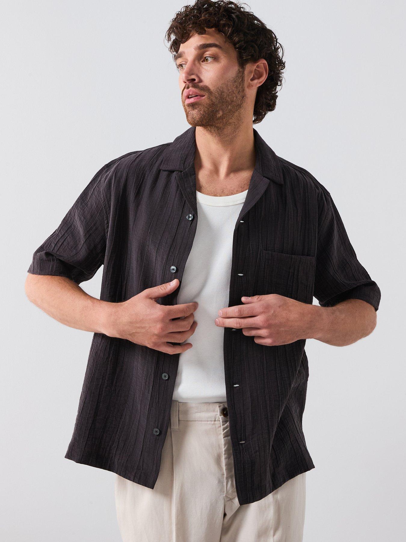mango-faro-smart-lyocell-short-sleeve-shirt-brown