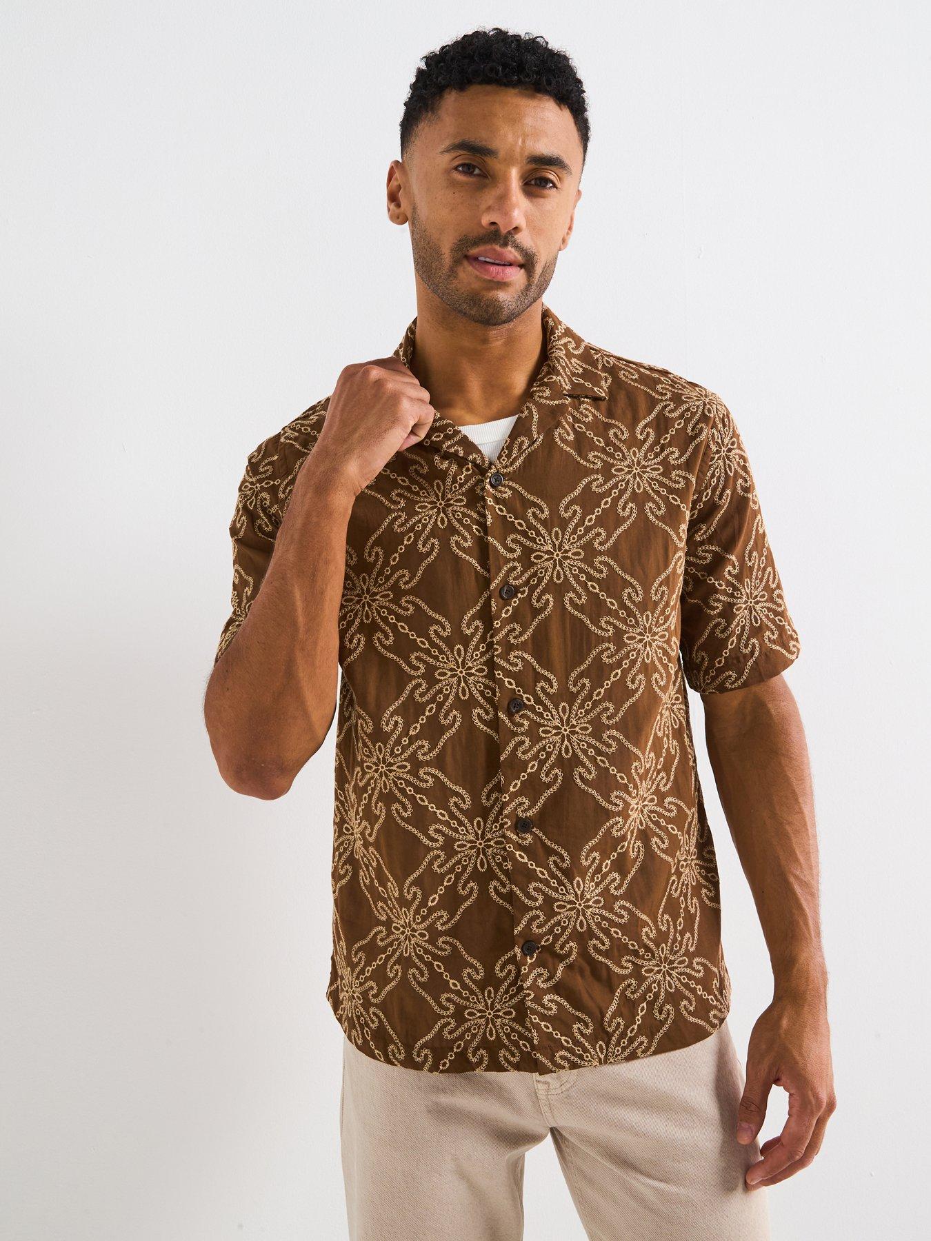 mango-saona-smart-casual-printed-short-sleeve-shirt