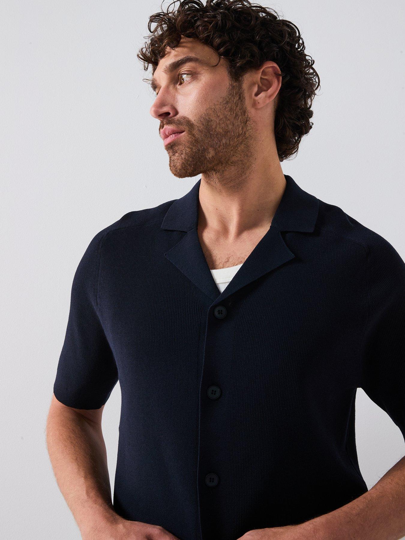 Image 5 of 5 of Mango Lino Smart Short Sleeve Button Up Shirt - Black
