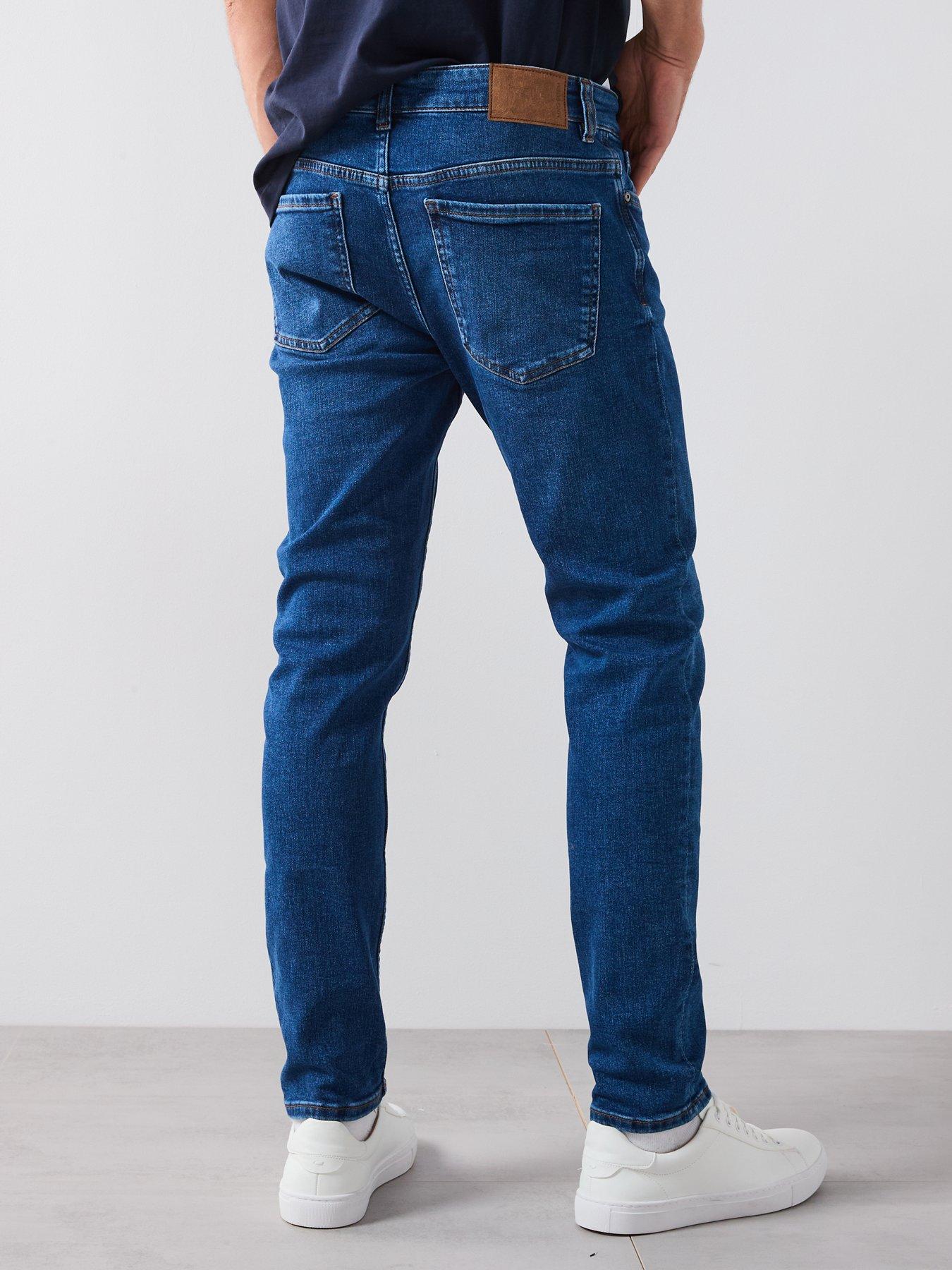  image of mango-jude-skinny-fit-medium-wash-jeans