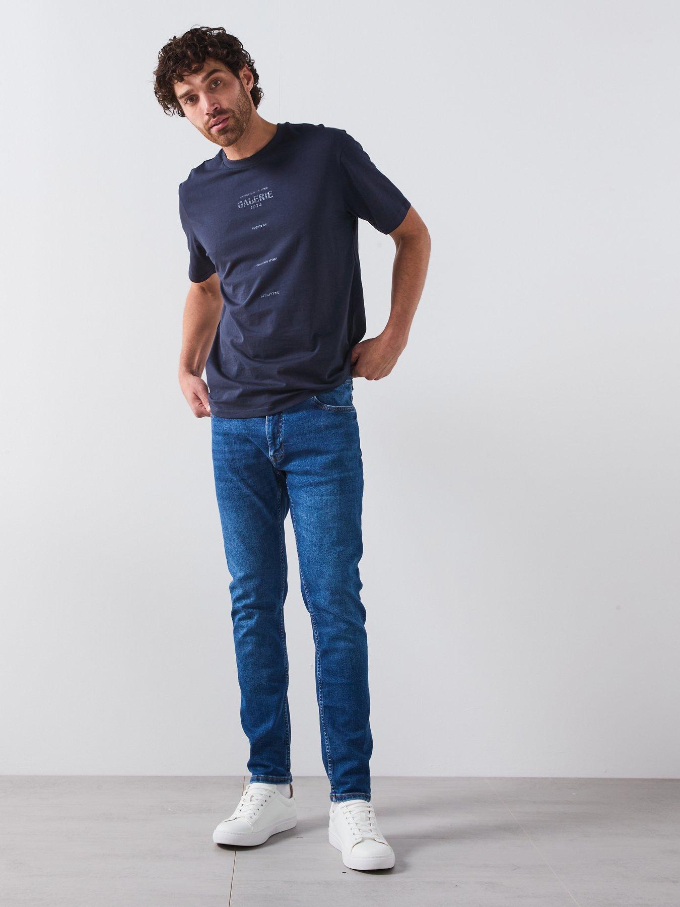  image of mango-jude-skinny-fit-medium-wash-jeans