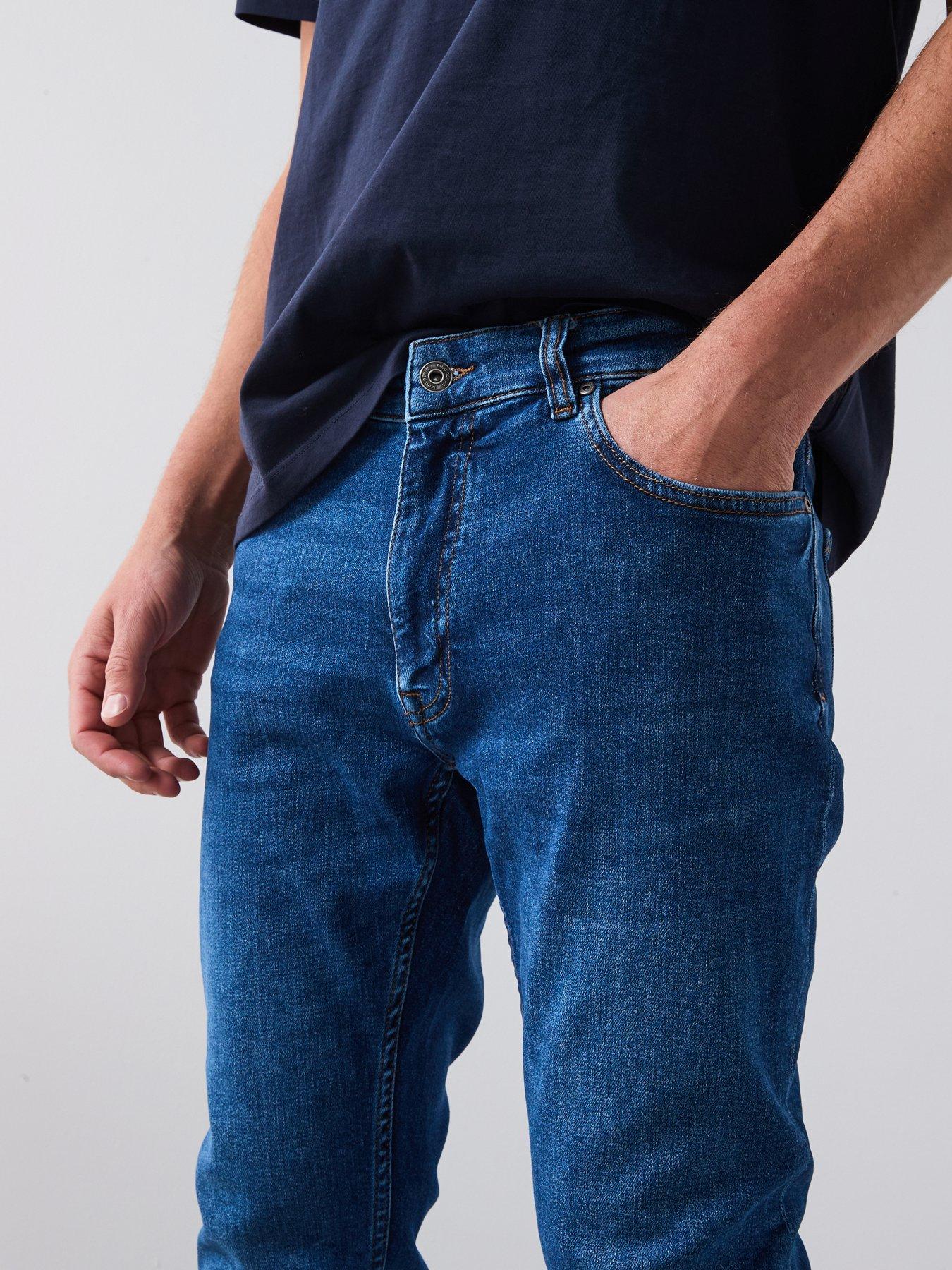  image of mango-jude-skinny-fit-medium-wash-jeans